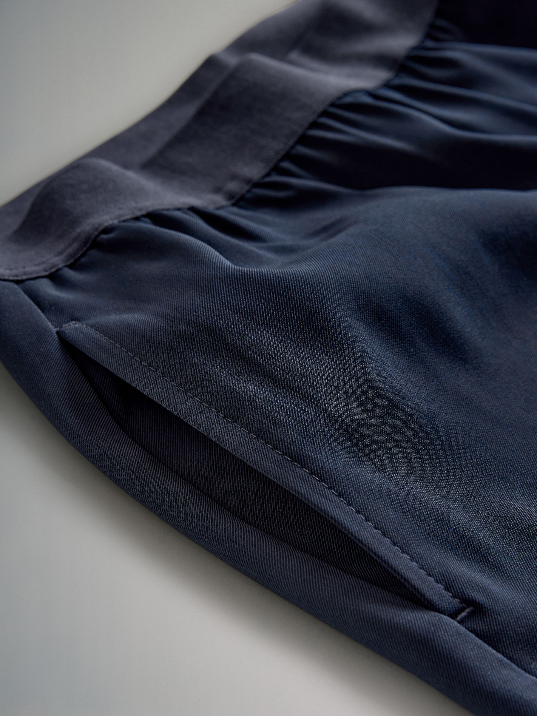 Black/Navy Blue 2 Pack Elasticated Waist Wide Leg Trousers - Image 6 of 6