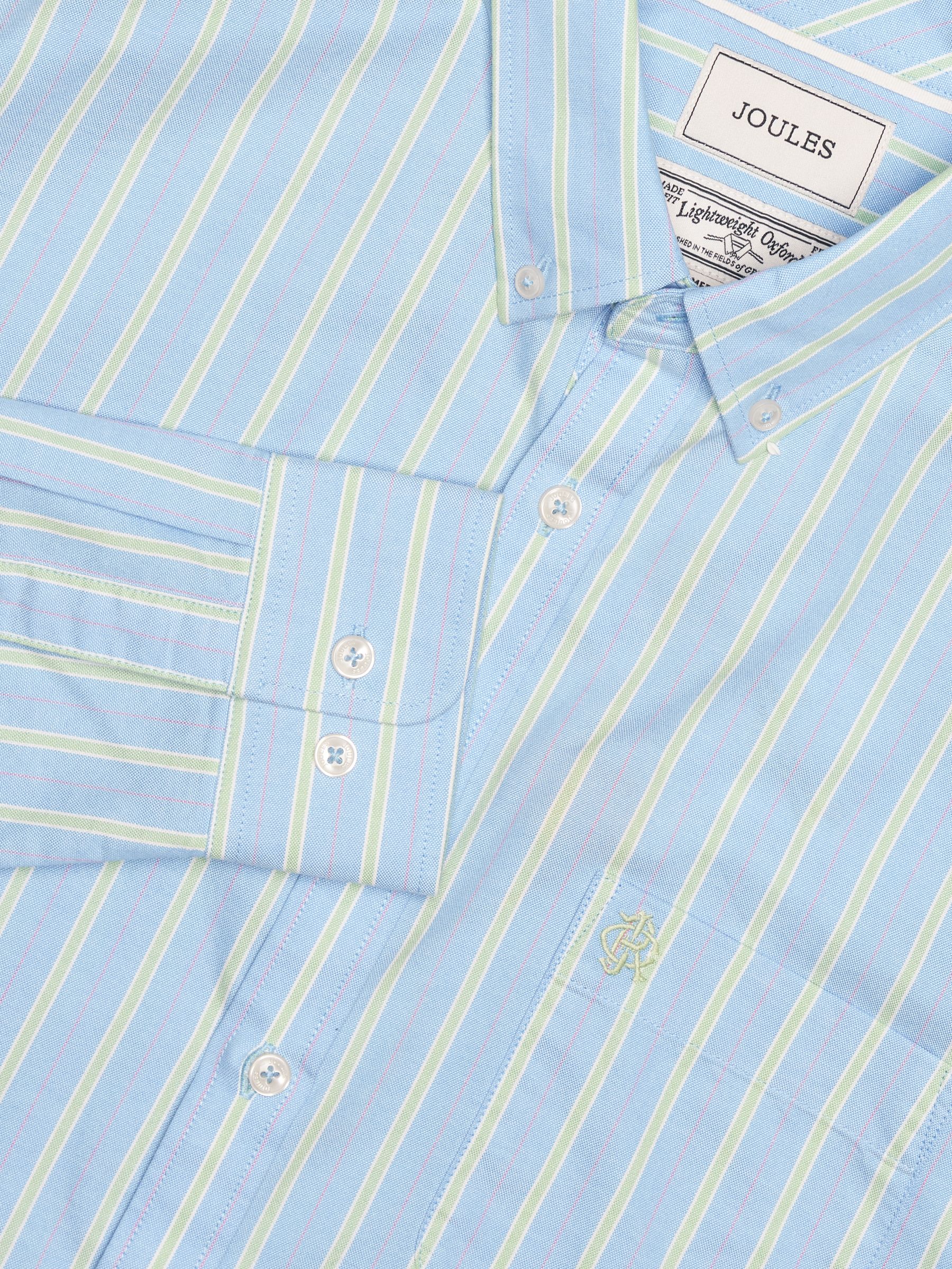 Blue & White Striped Classic Fit Oxford Shirt - Image 4 of 14