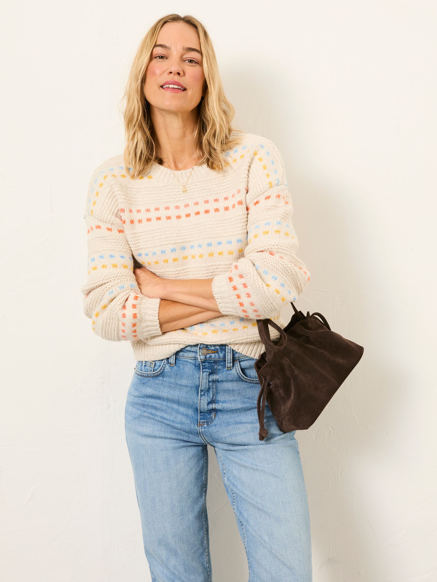 Isla Ivory Pattern Jumper - Image 1 of 6