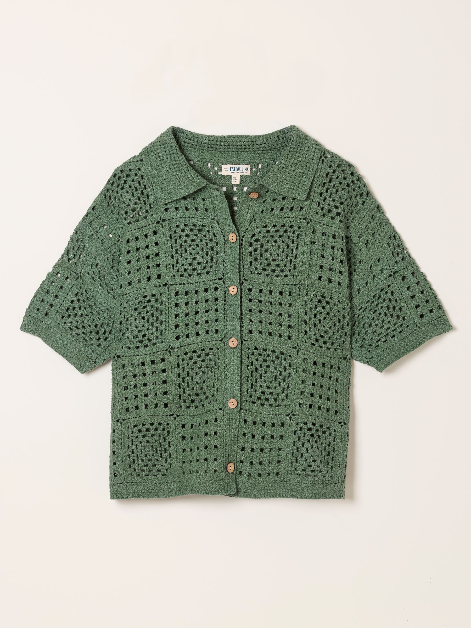 Astrid Green Crochet Shirt - Image 5 of 5