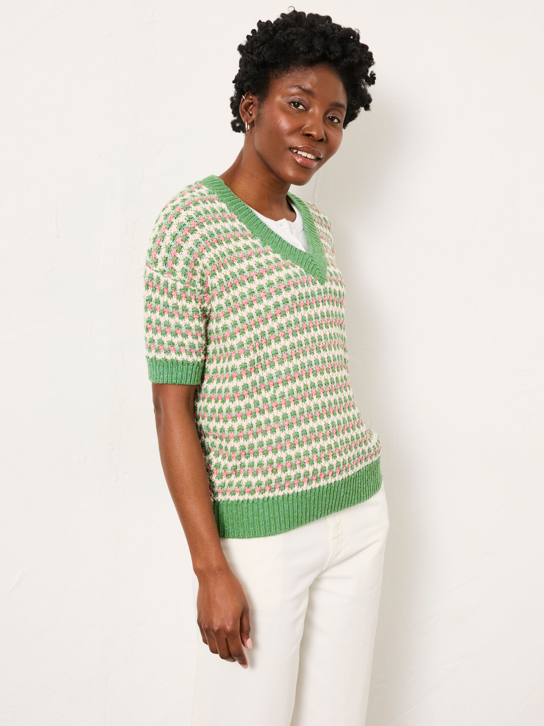Hattie Green Pattern Jumper - Image 1 of 6