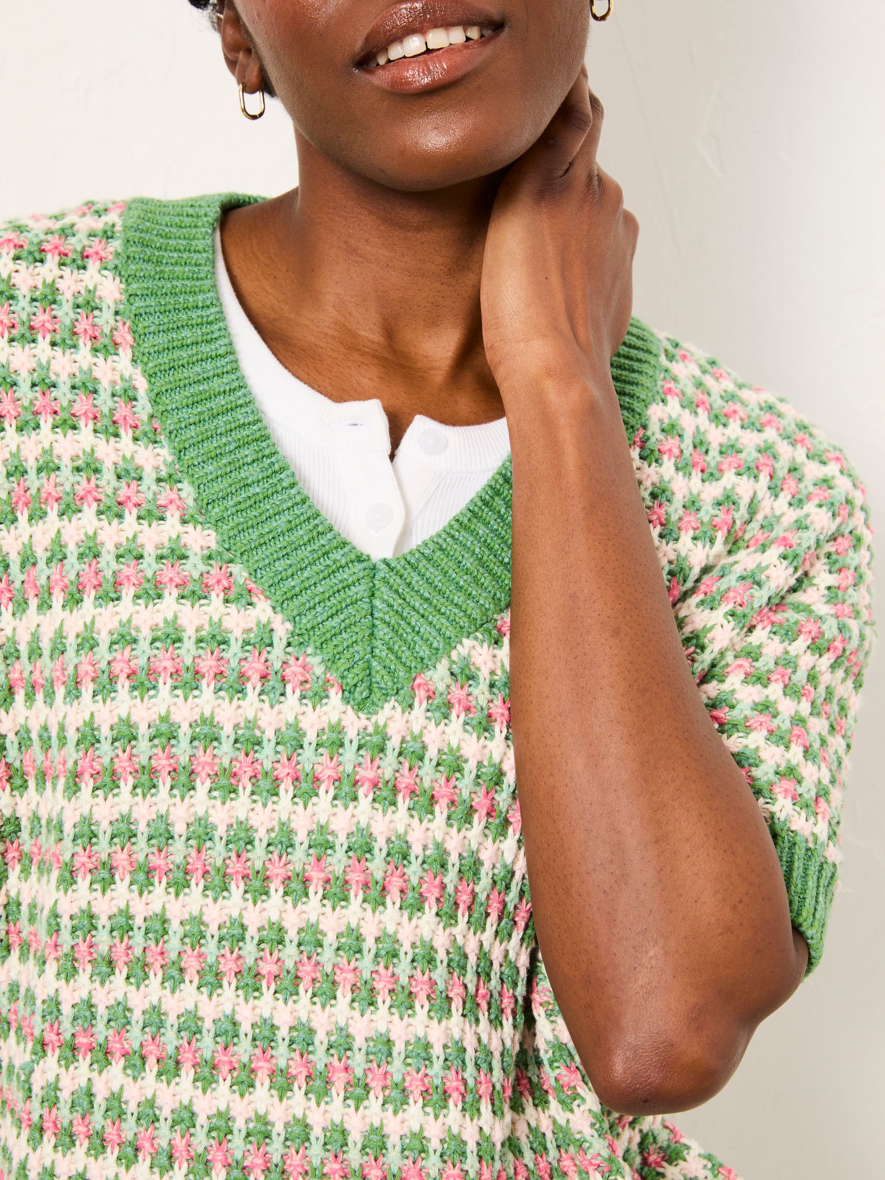 Hattie Green Pattern Jumper - Image 4 of 6
