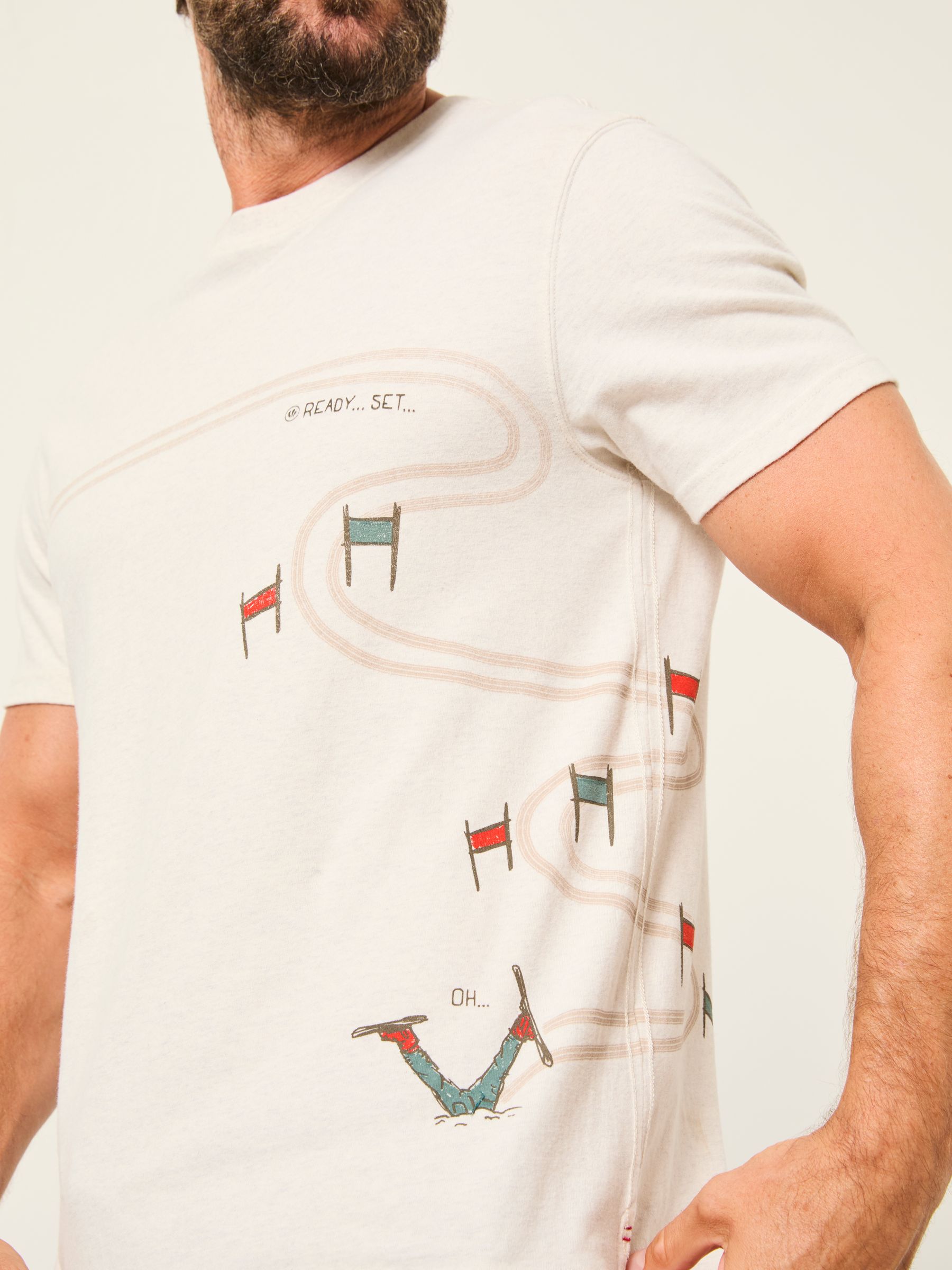 White Slalom Ski T-Shirt - Image 4 of 6