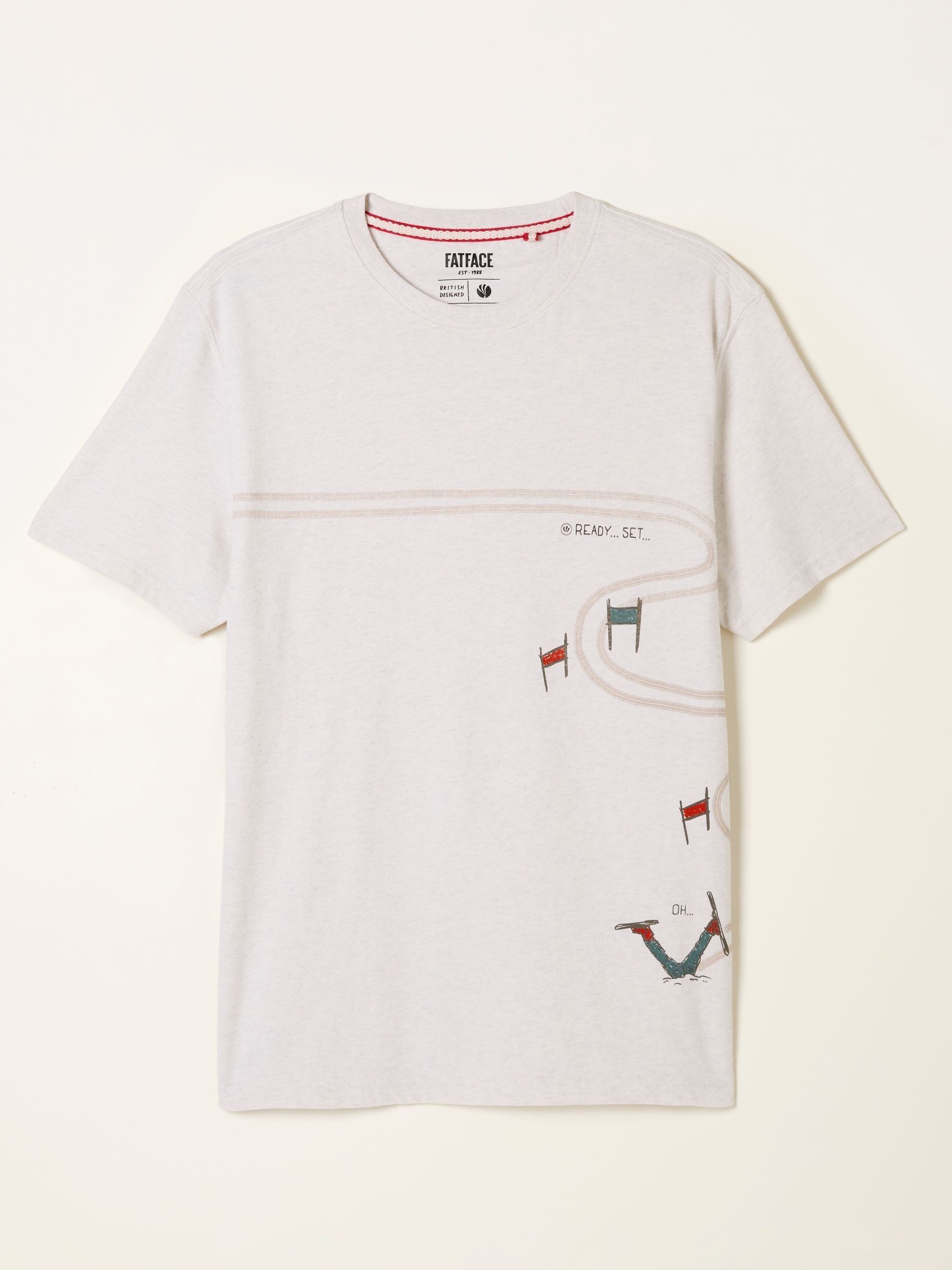 White Slalom Ski T-Shirt - Image 6 of 6