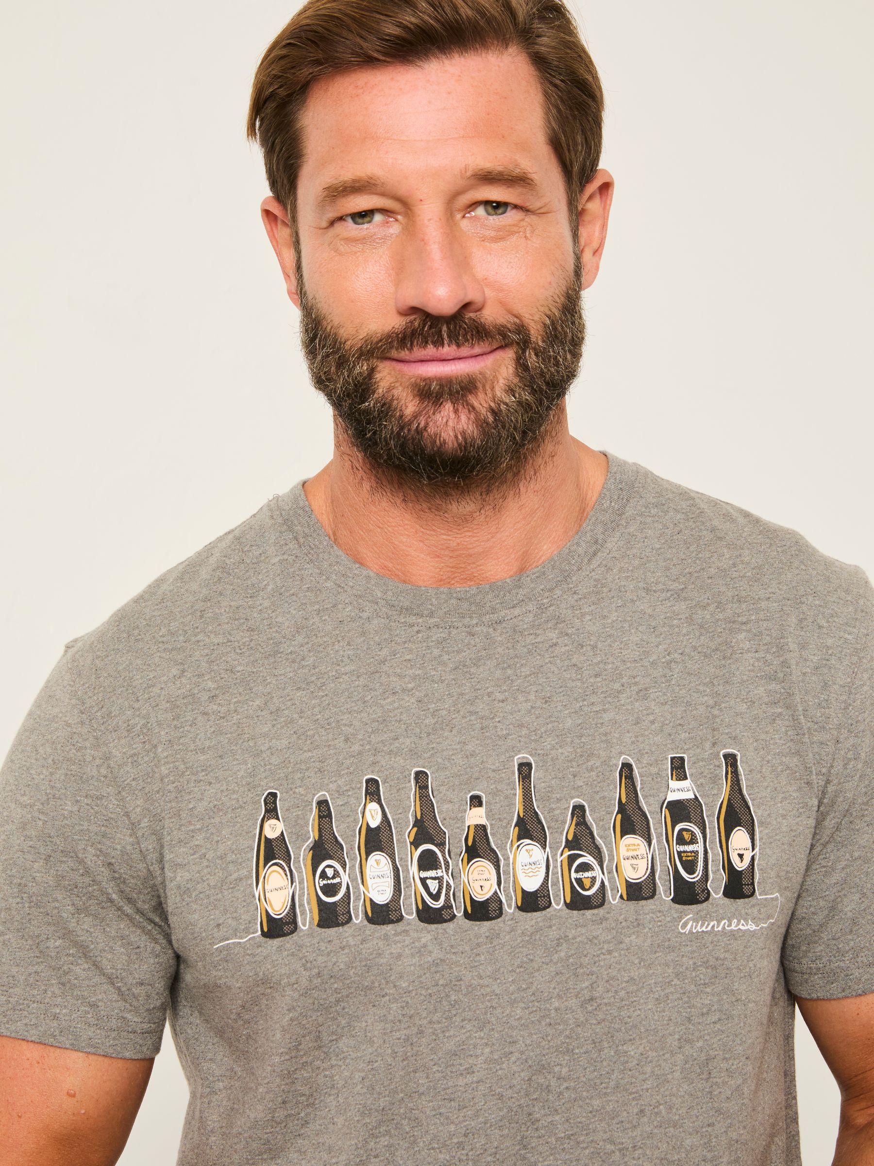 Grey Guinness Bottle Graphic T-Shirt - Image 3 of 5