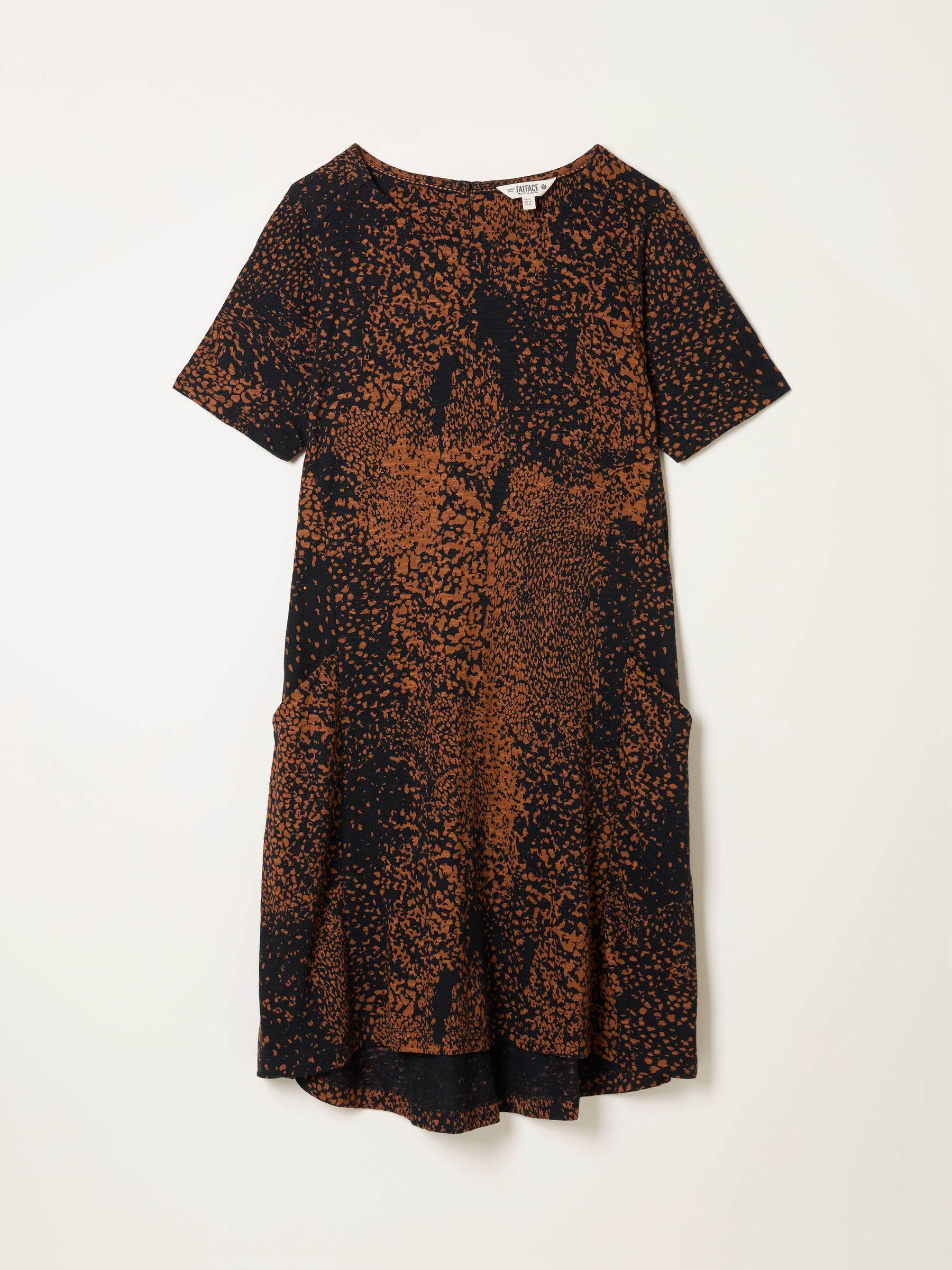 Simone Black Layered Animal Regular Jersey Dress - Image 5 of 5