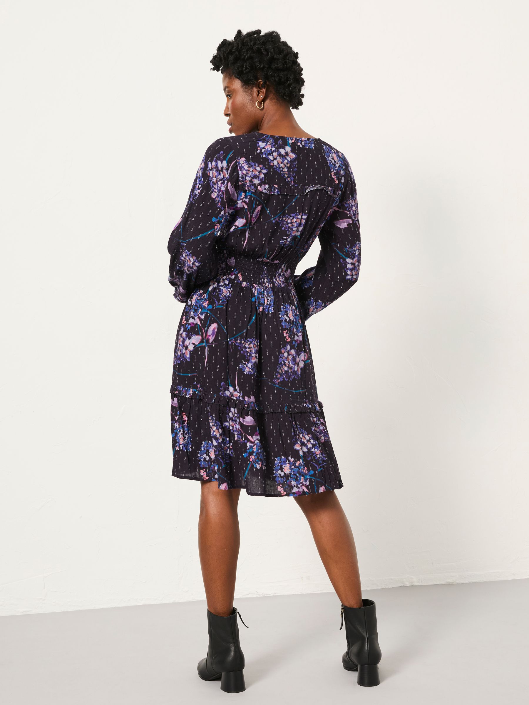 Pippa Dark Purple Heritage Floral Regular Dress - Image 2 of 6