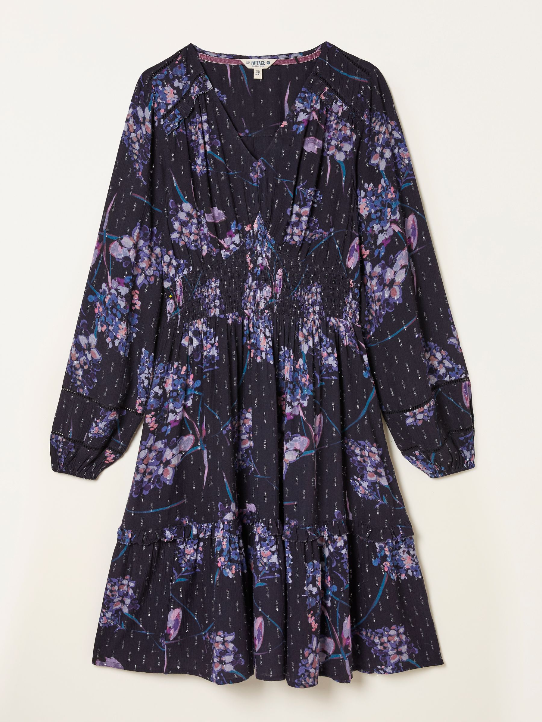 Pippa Dark Purple Heritage Floral Regular Dress - Image 6 of 6