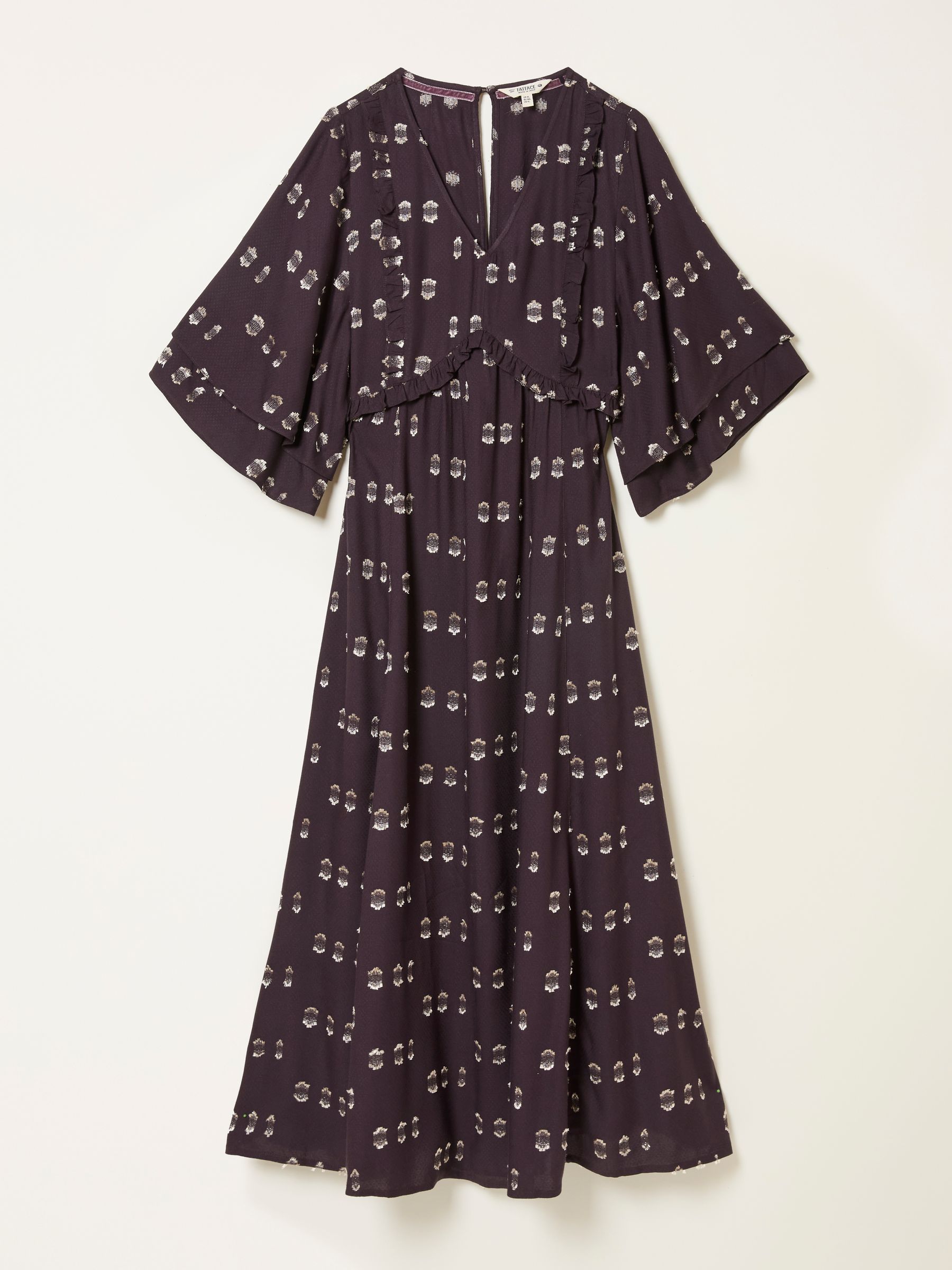 Kim Dark Purple Regular Metallic Midi Dress - Image 8 of 8 Kim Dark Purple Regular Metallic Midi Dress - Image 8 of 8