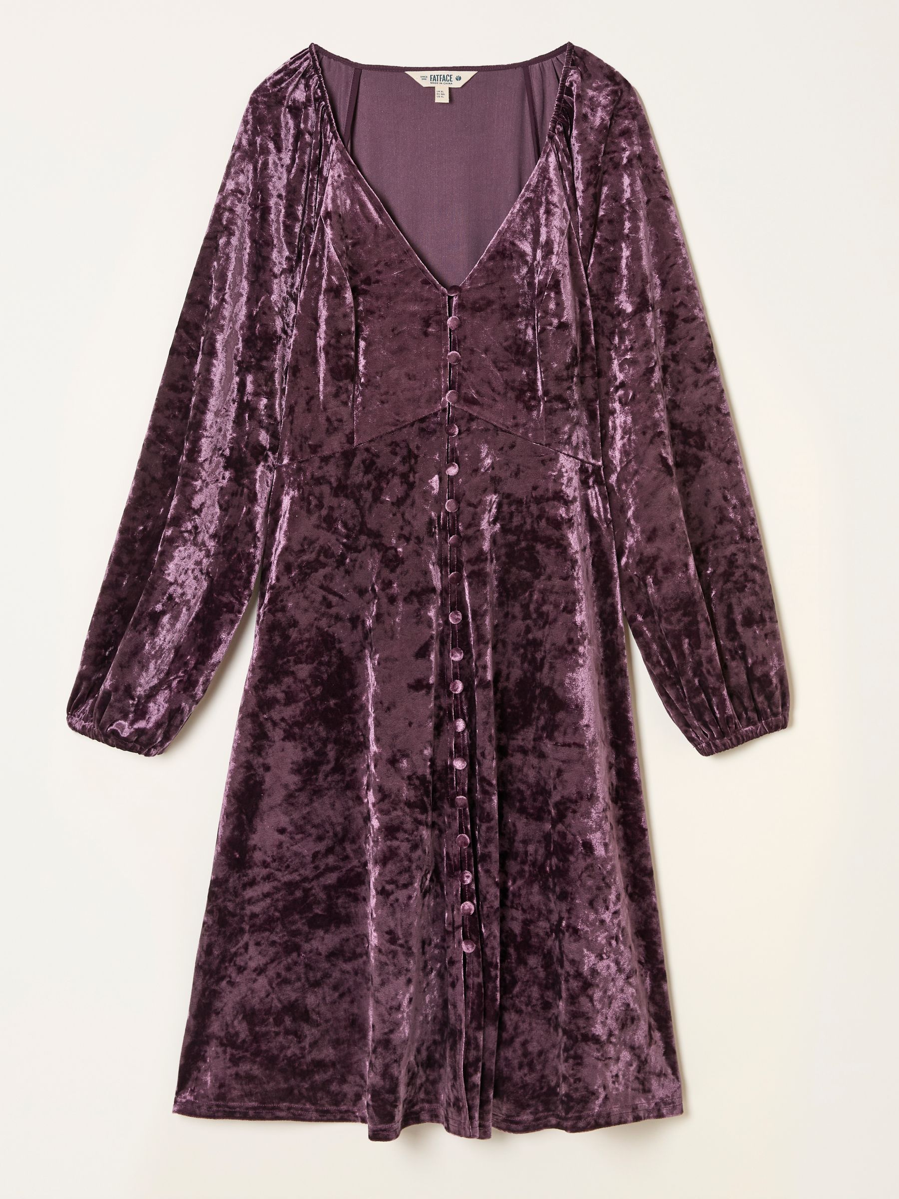 Em Dark Purple Regular Velvet Dress - Image 5 of 5