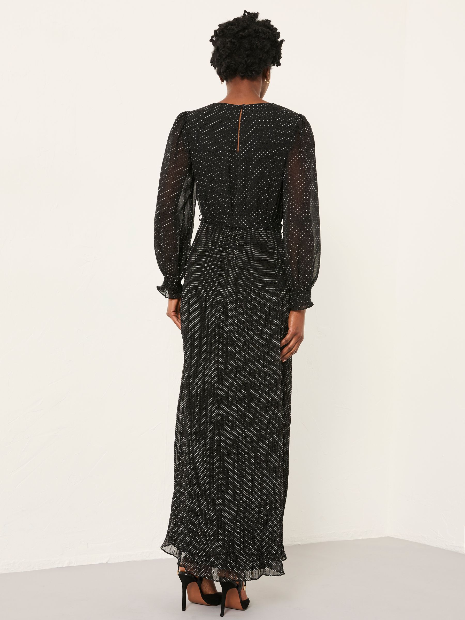 Darcy Black Pin Spot Regular Darcy Midi Dress - Image 2 of 6
