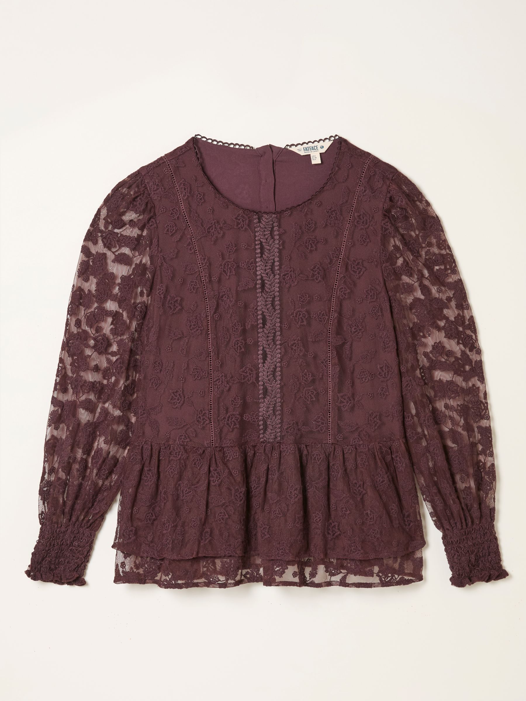 Marianne Dark Purple Lace Top - Image 6 of 6