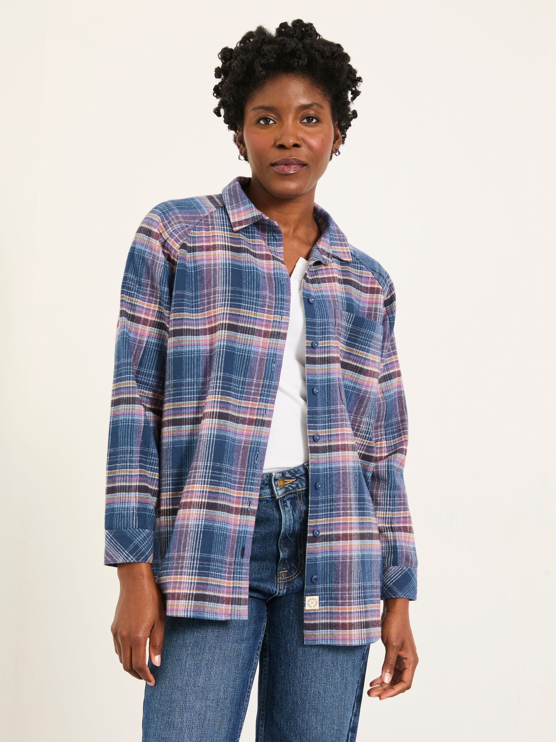 Bessie Blue Long Sleeve Check Shirt | FatFace USA
