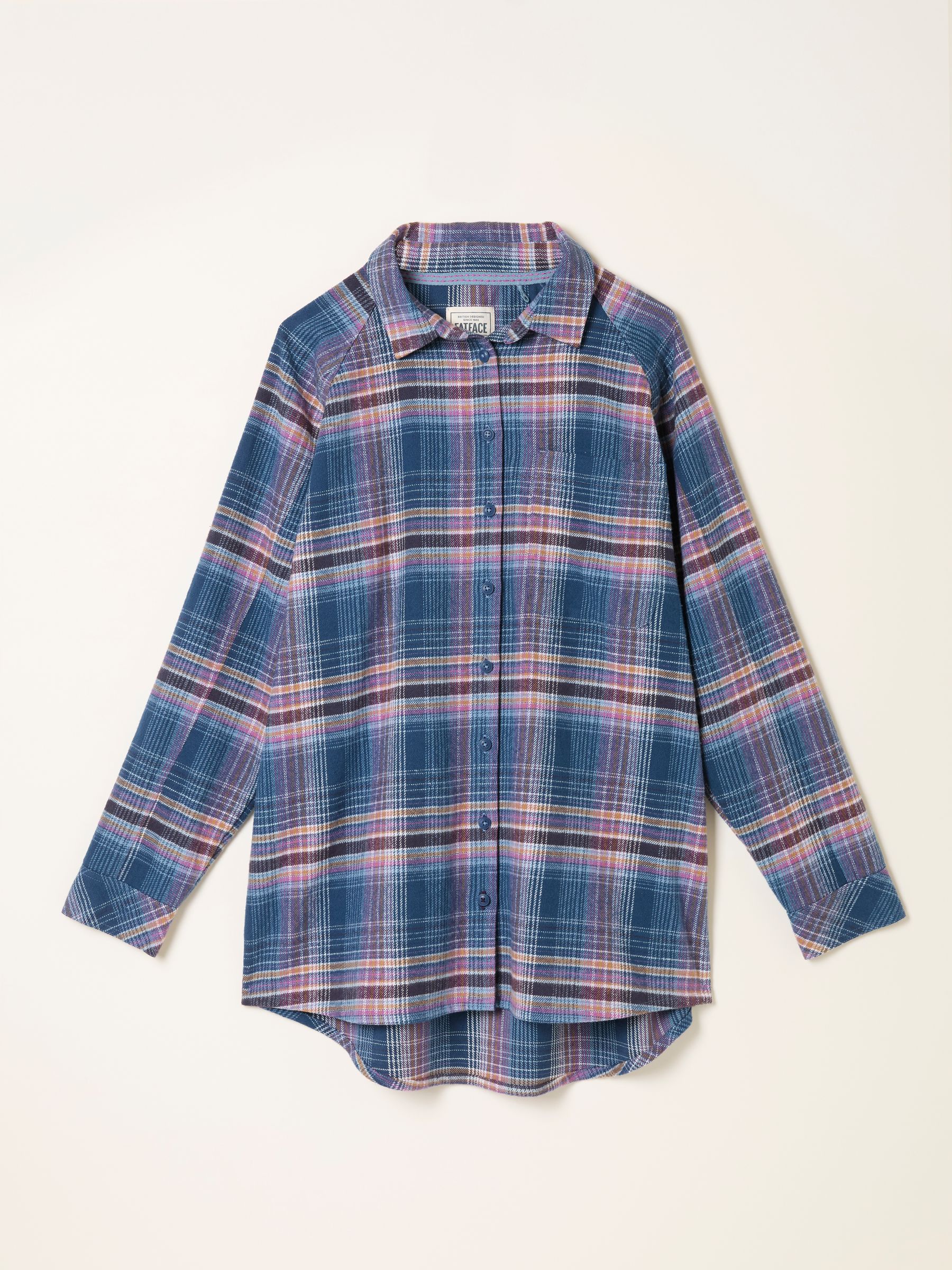 Bessie Blue Long Sleeve Check Shirt | FatFace USA