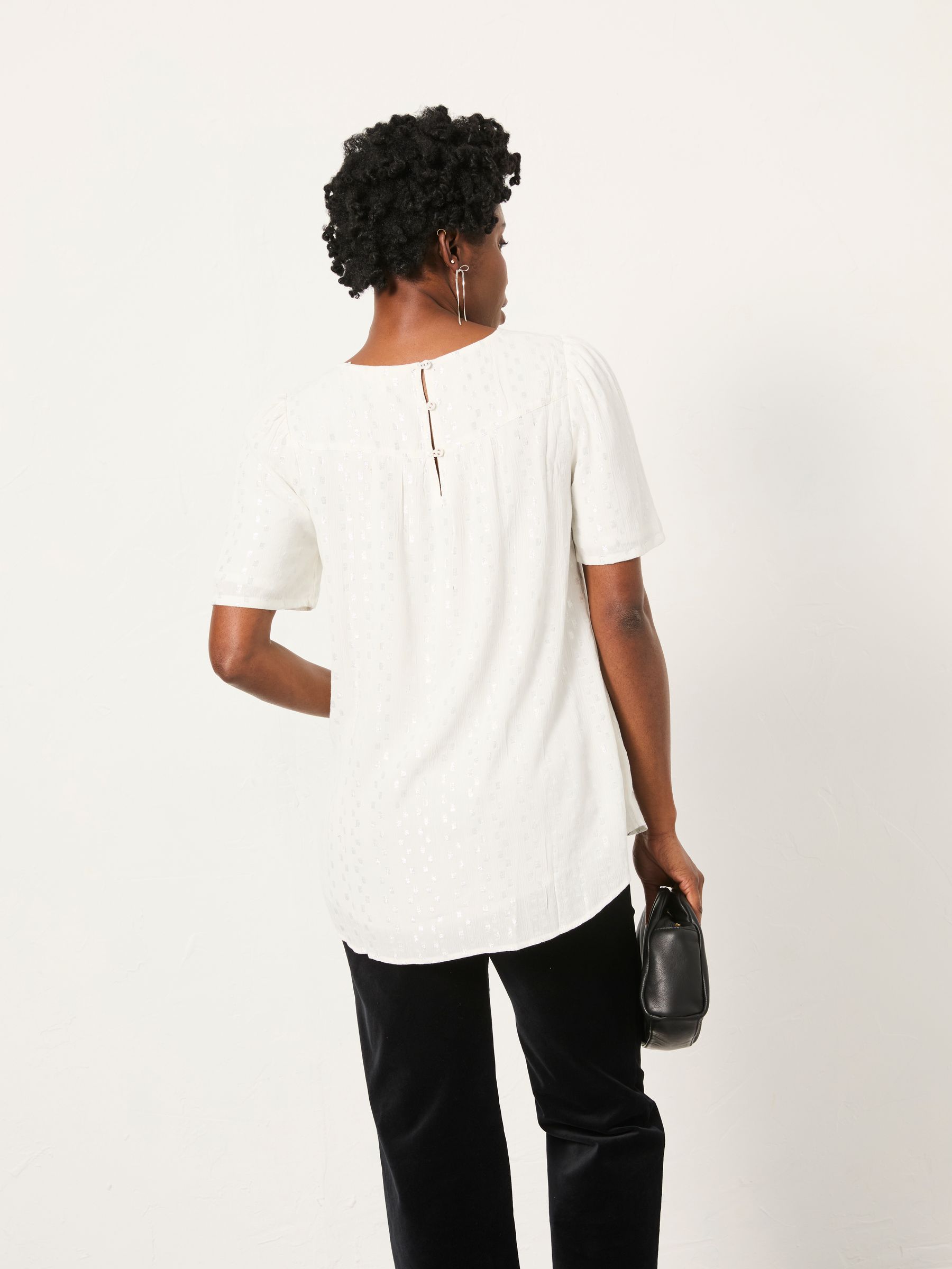 Lyndy White Metallic Blouse - Image 2 of 6