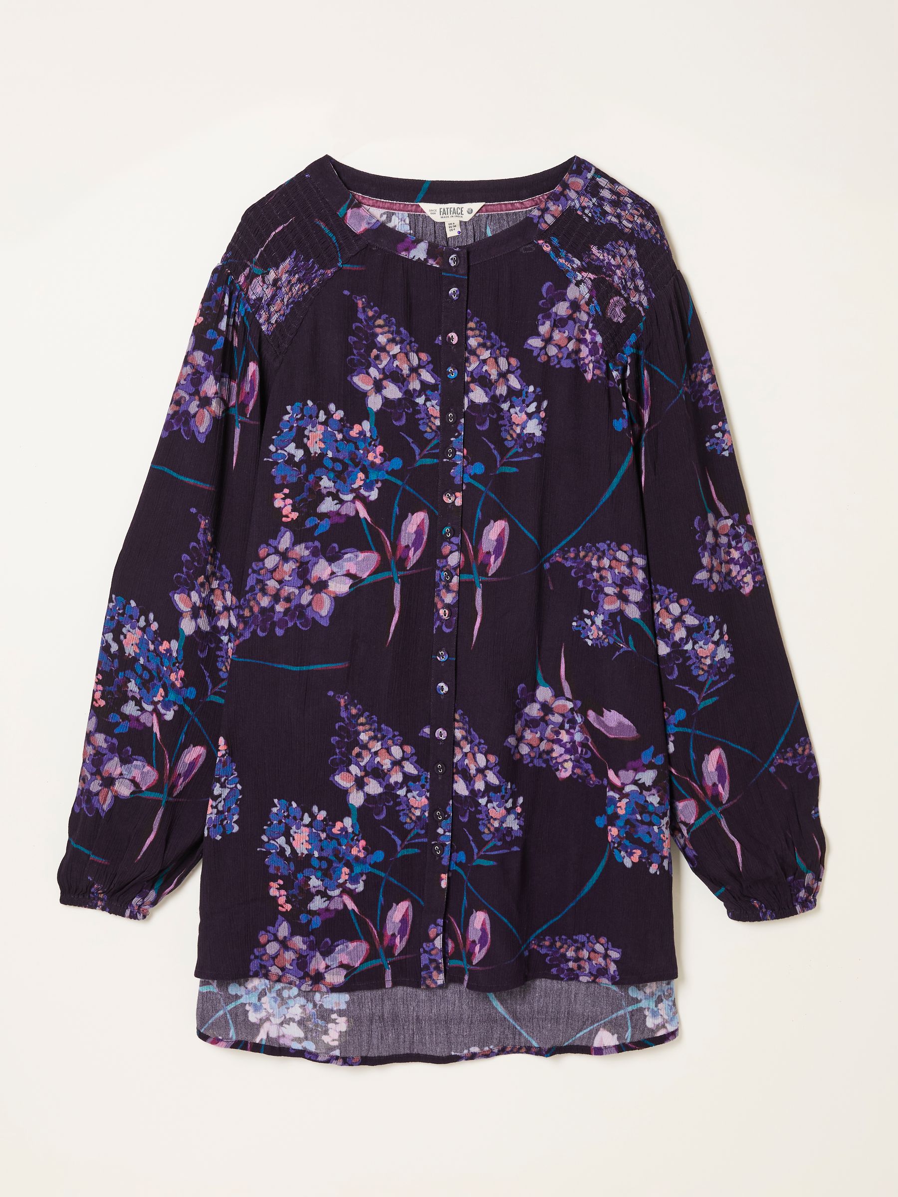 Faye Dark Purple Heritage Floral Tunic - Image 4 of 4