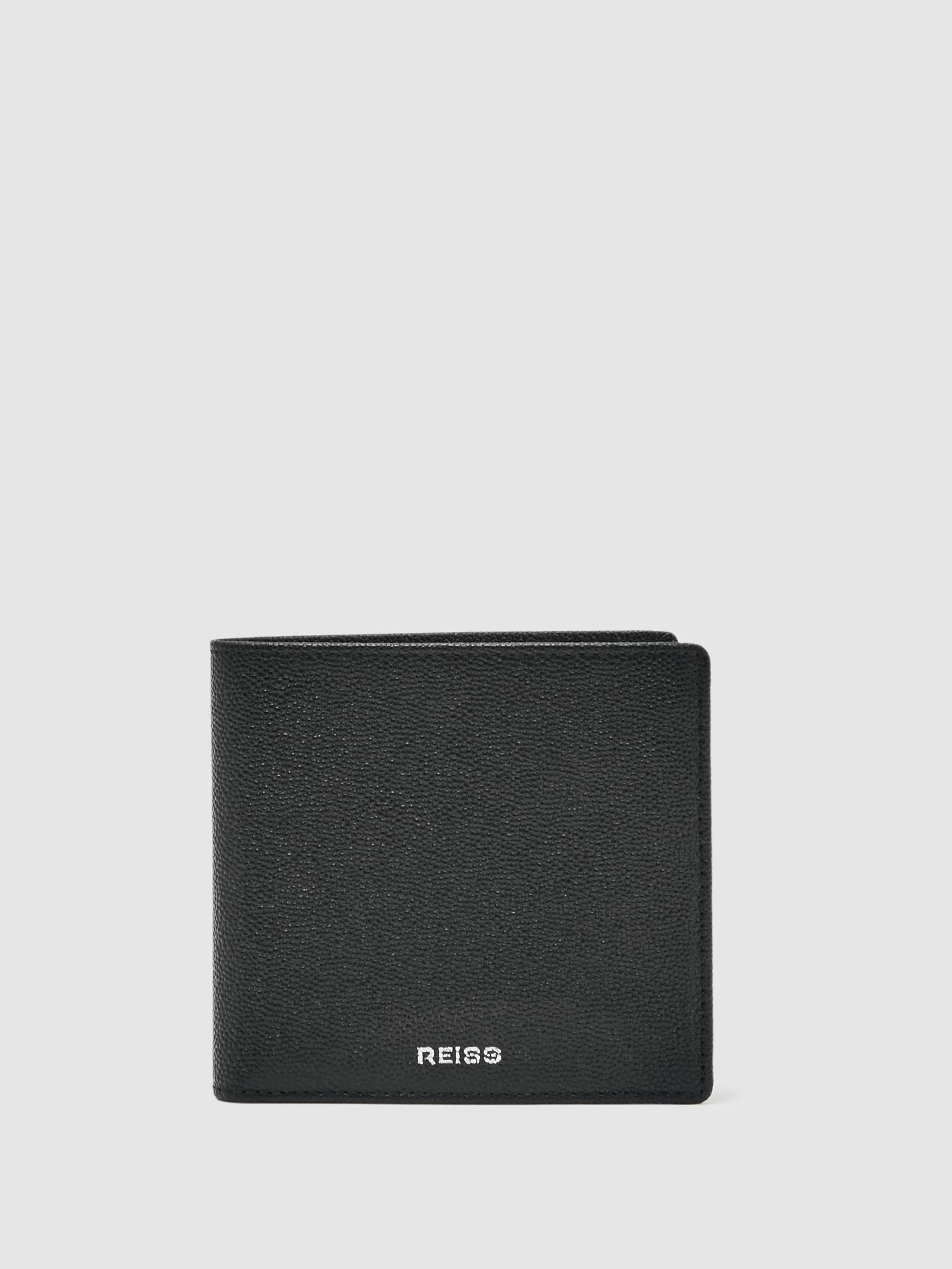 Micro-Grain Leather Wallet in Black - Image 1 of 4