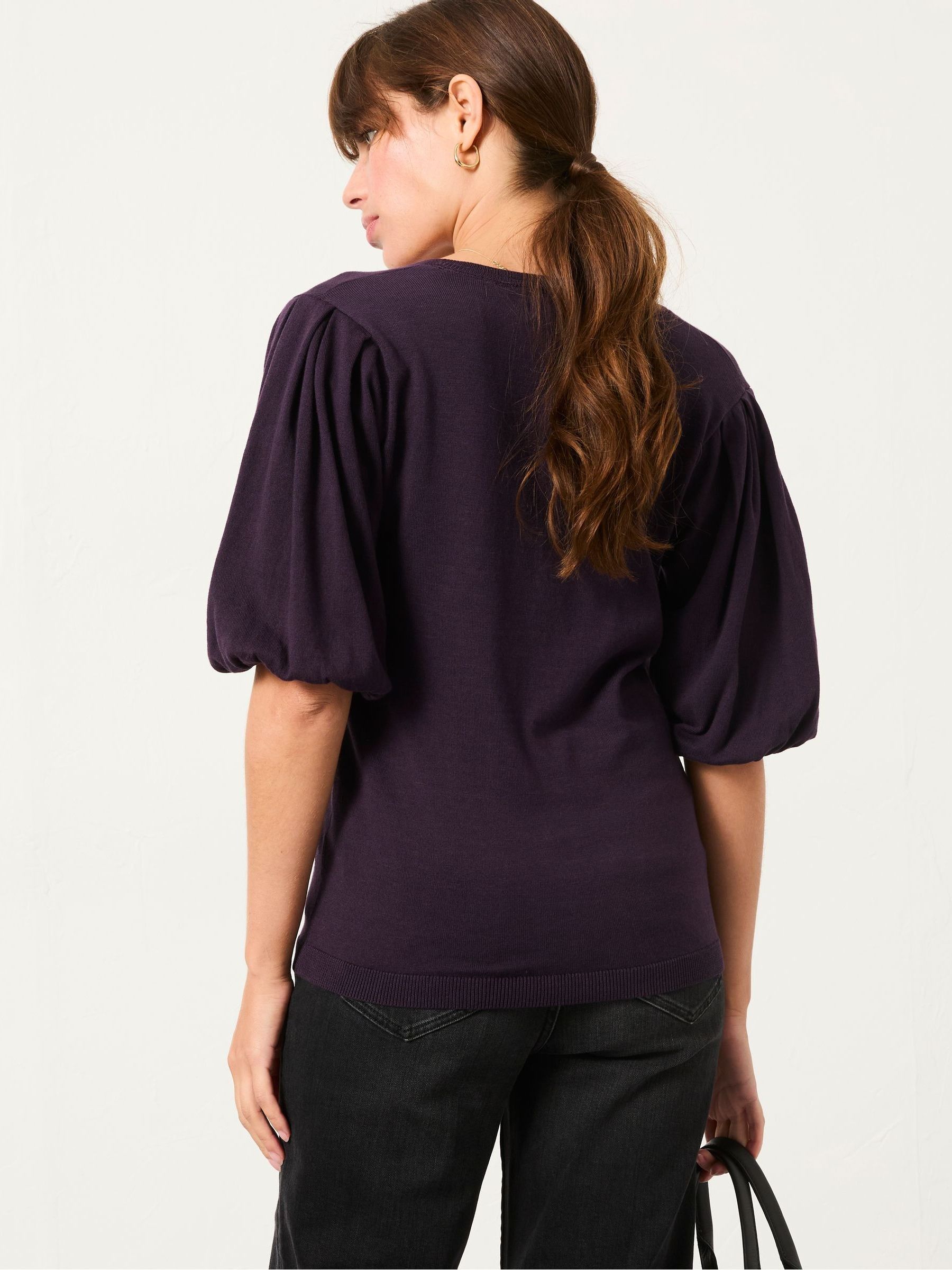 Vienna Dark Purple Knitted Top - Image 2 of 5