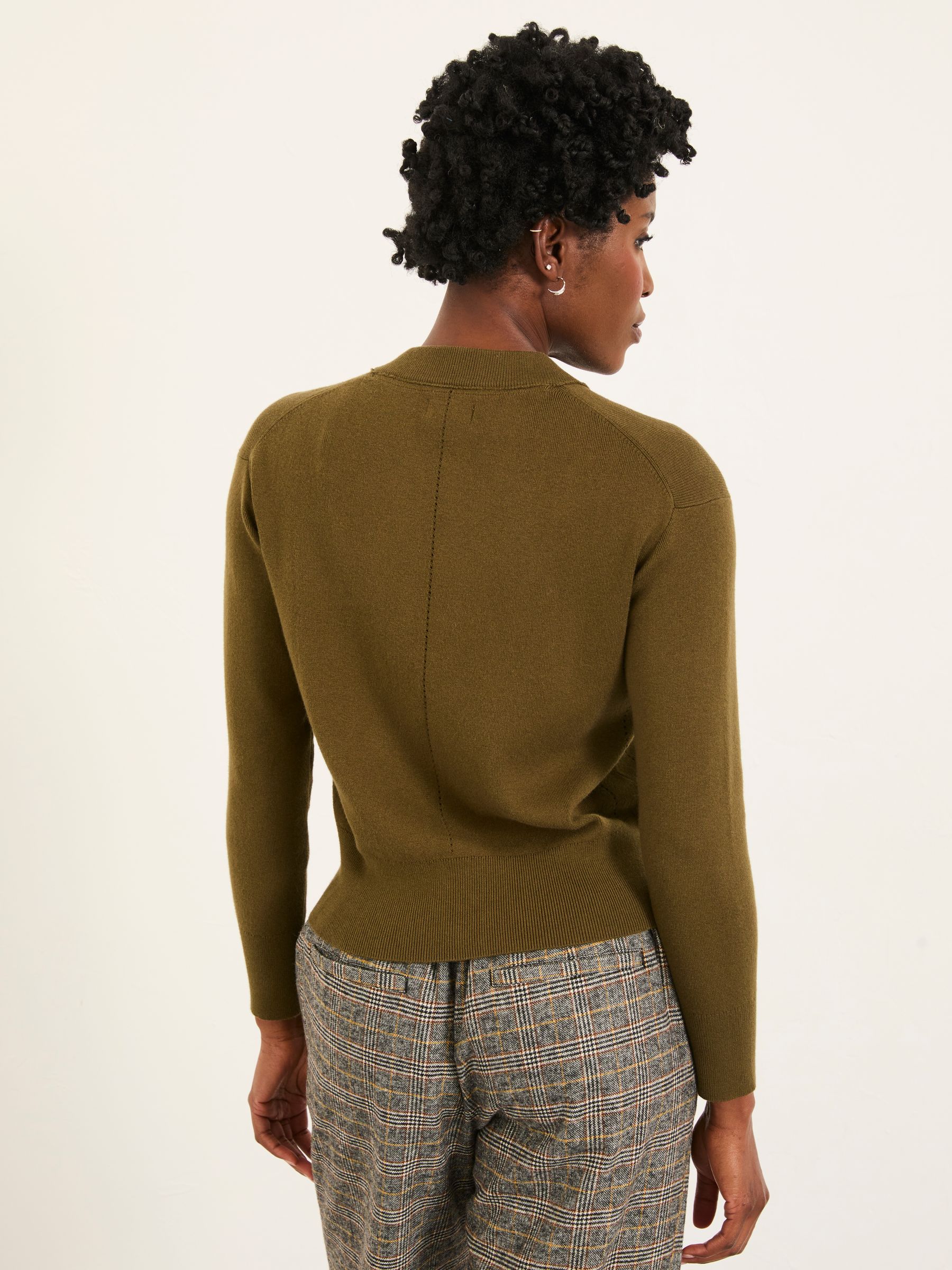 Selene Olive Green Knitted Cardigan - Image 2 of 5