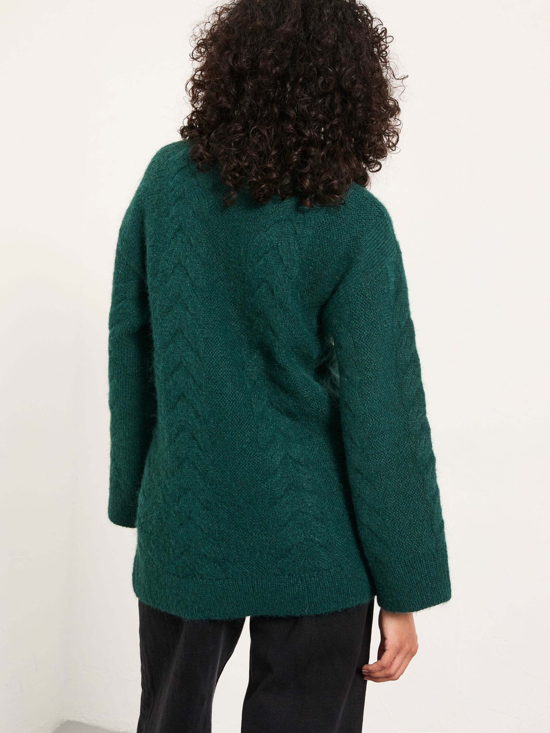 Celia Jade Green Knitted Roll Neck Jumper - Image 3 of 7