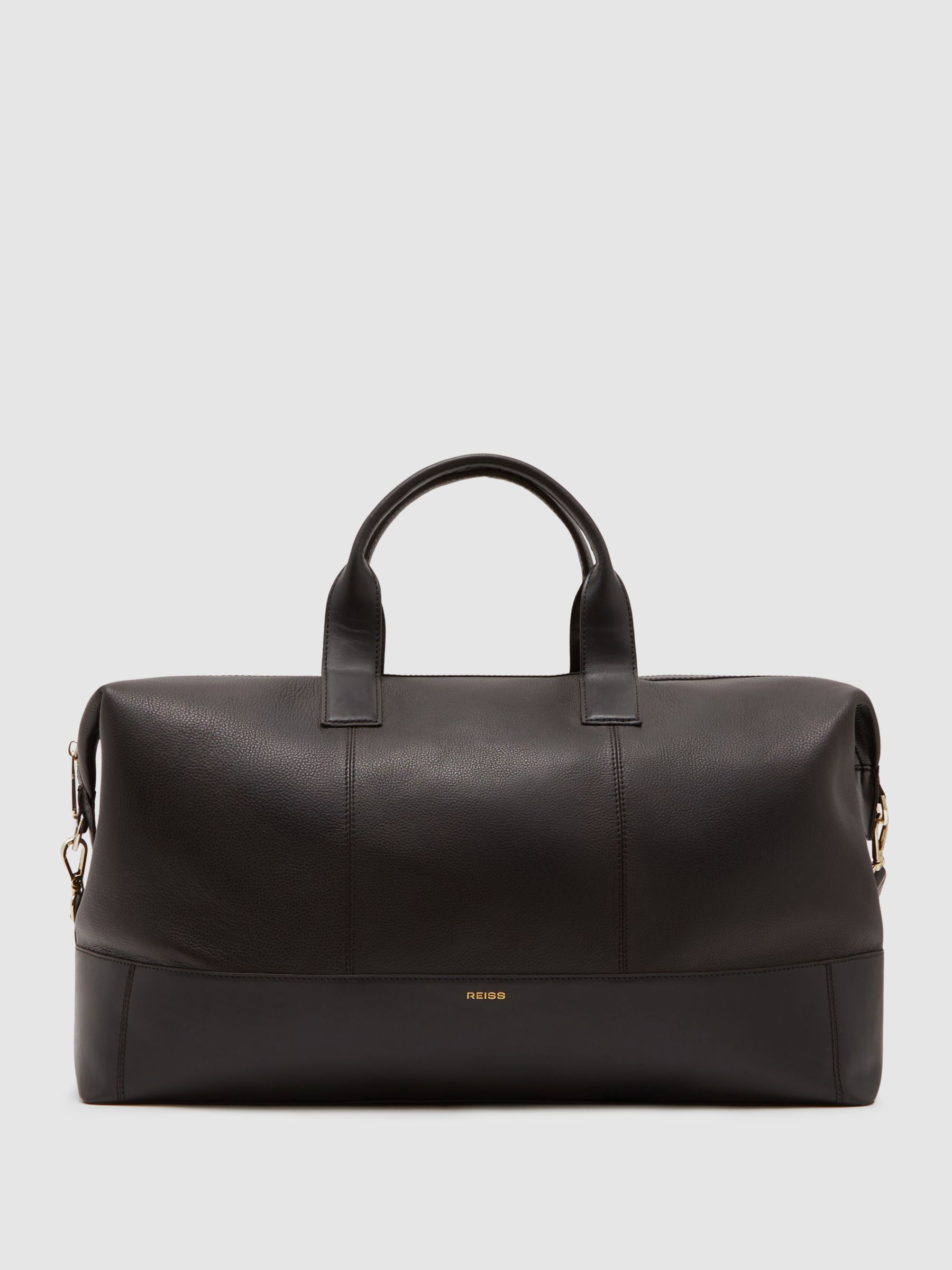 Micro-Grain Leather Weekend Bag in Dark Brown - image 5