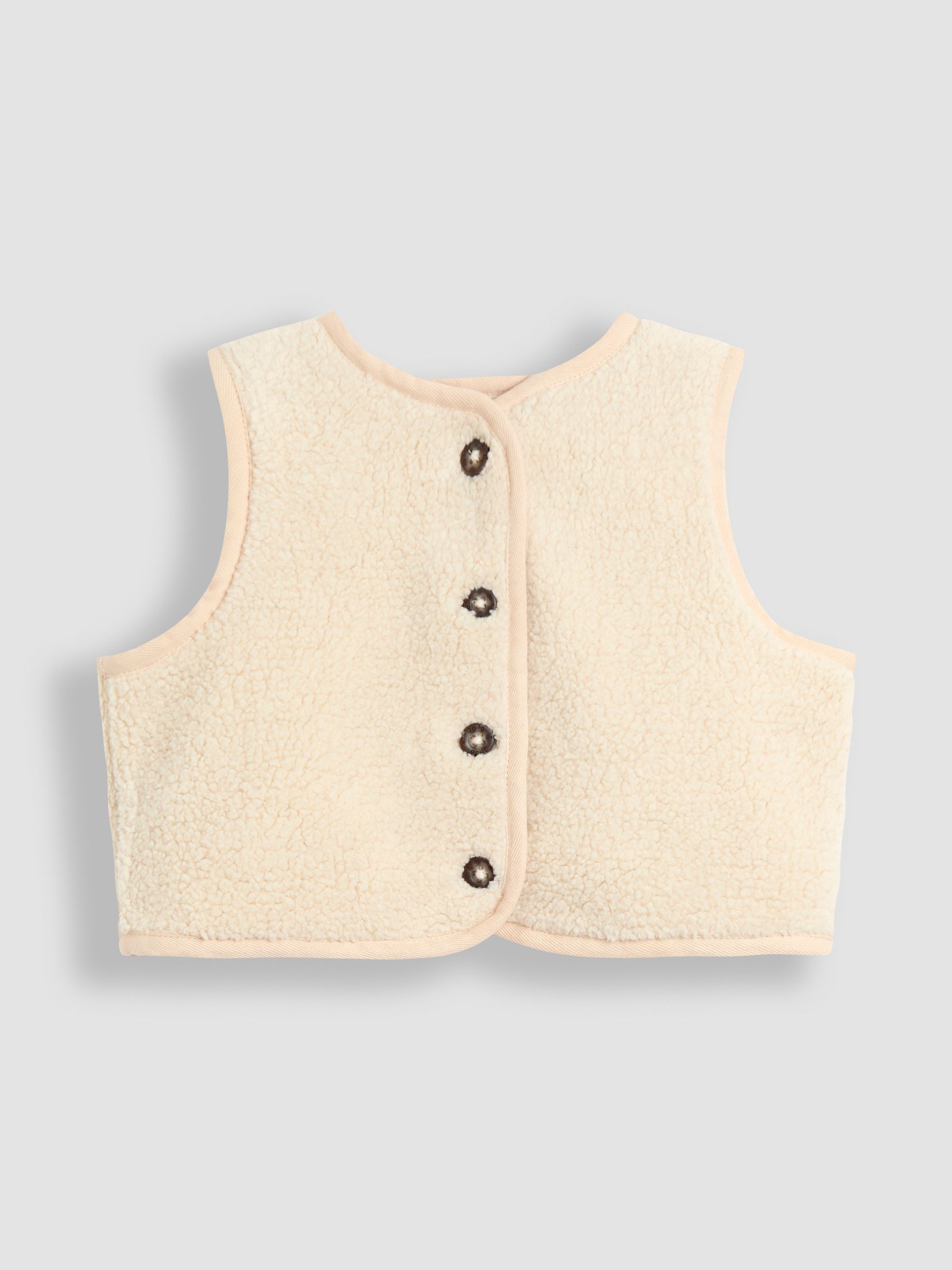 Cream 3-Piece Borg Gilet Bloomer & Body Set - Image 5 of 10