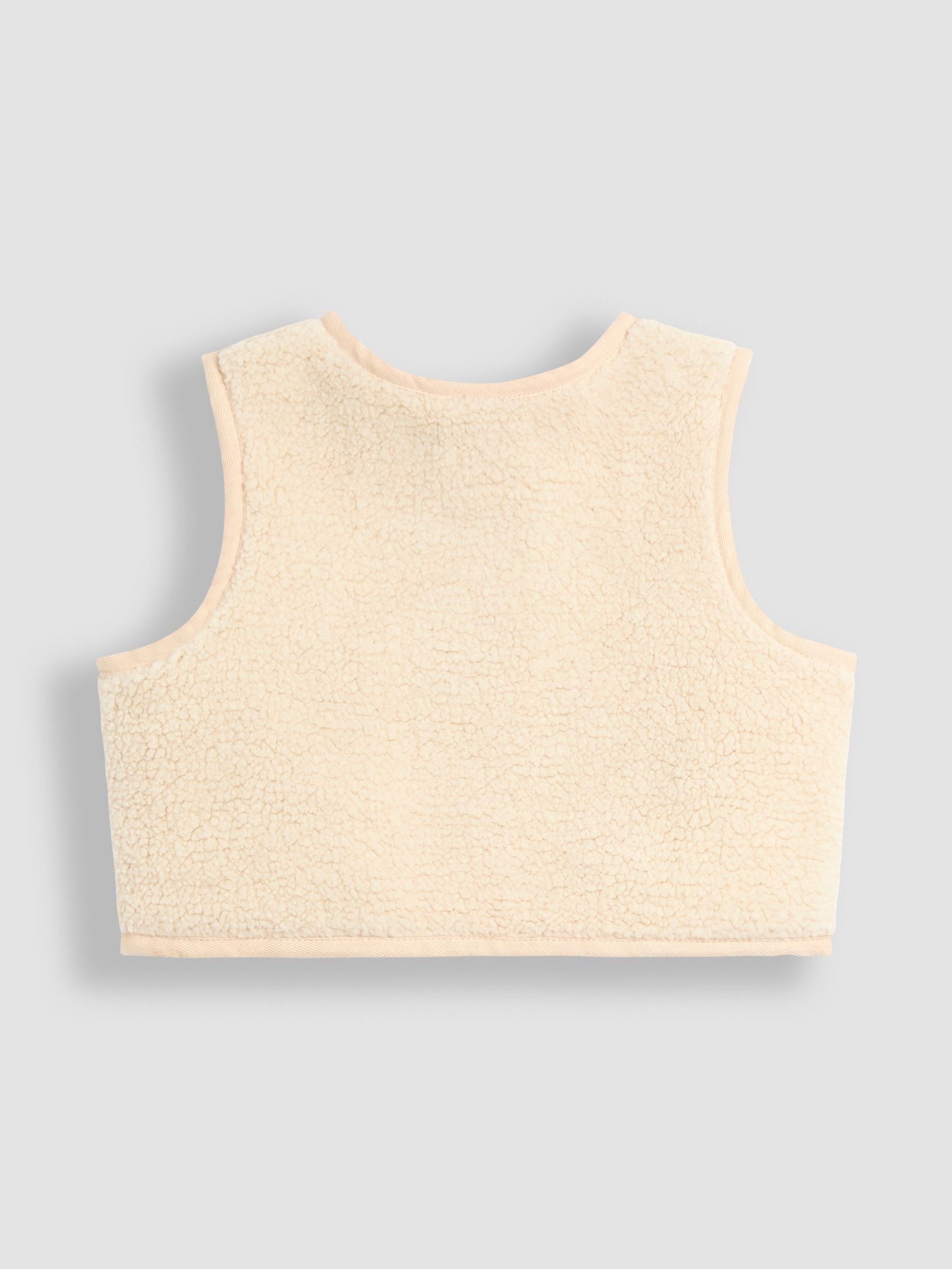 Cream 3-Piece Borg Gilet Bloomer & Body Set - Image 6 of 10