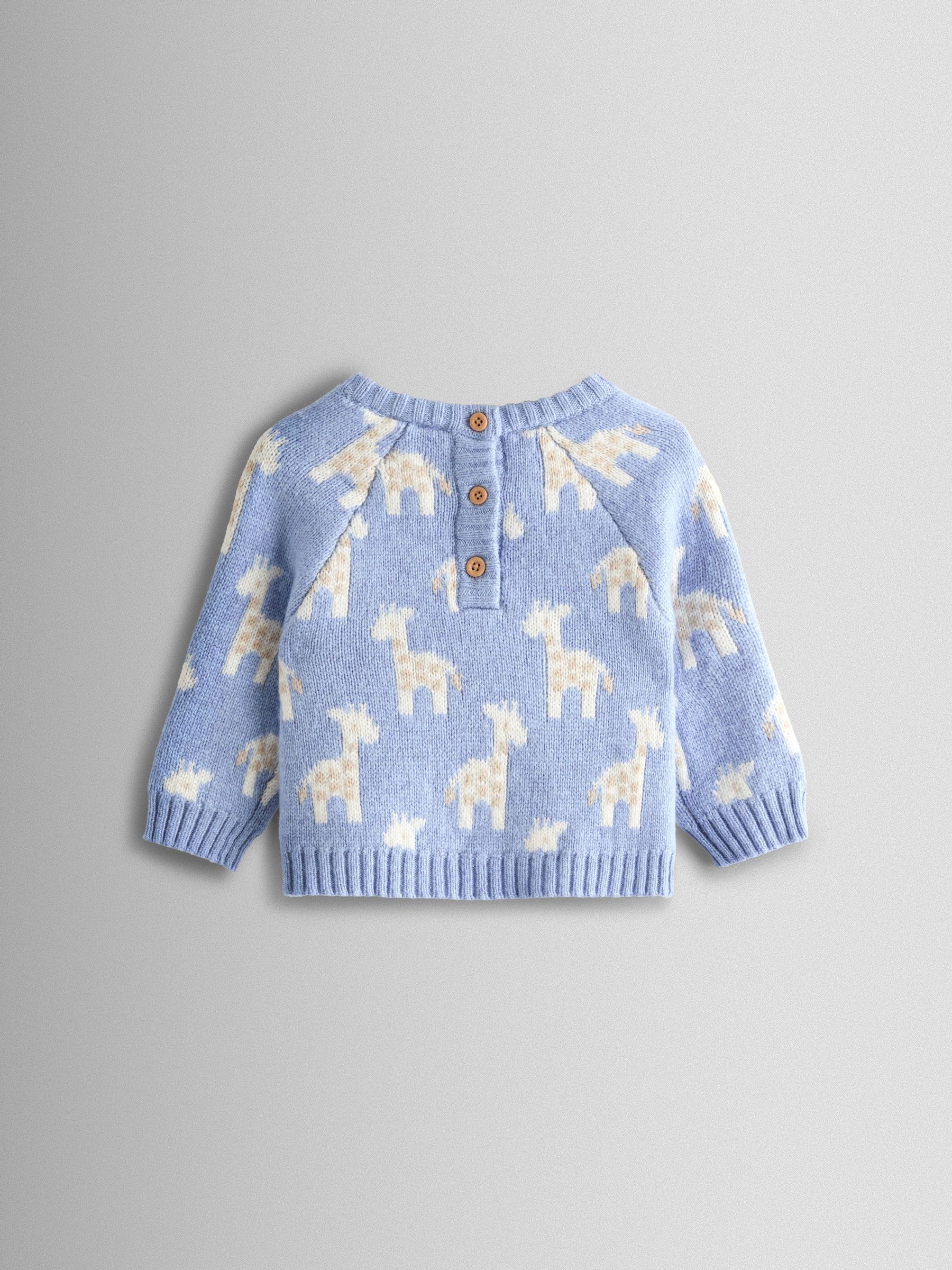 Blue Knit Top & Bottom Set - Image 3 of 6