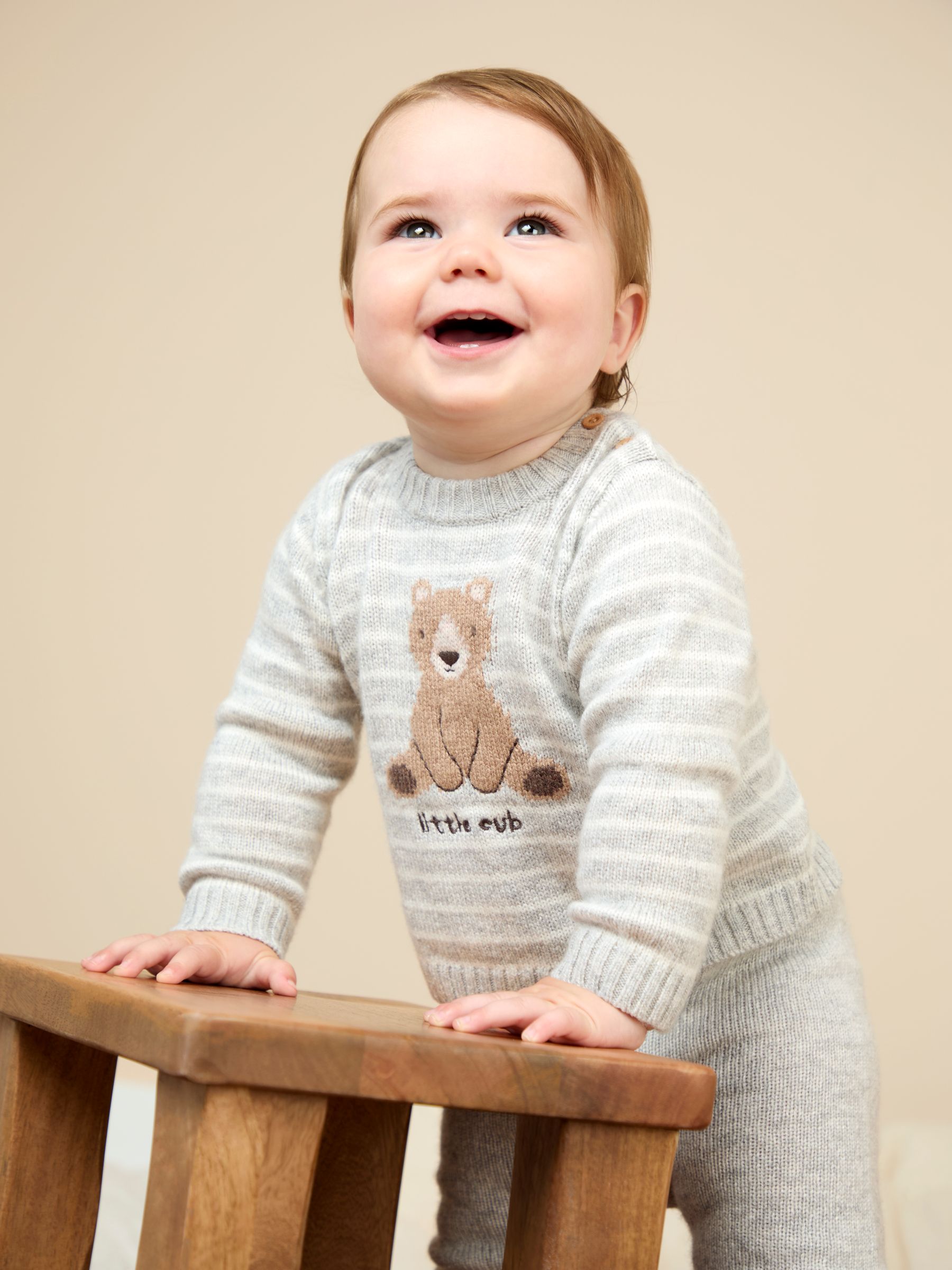 Grey Knit Top & Bottom Set - Image 1 of 3