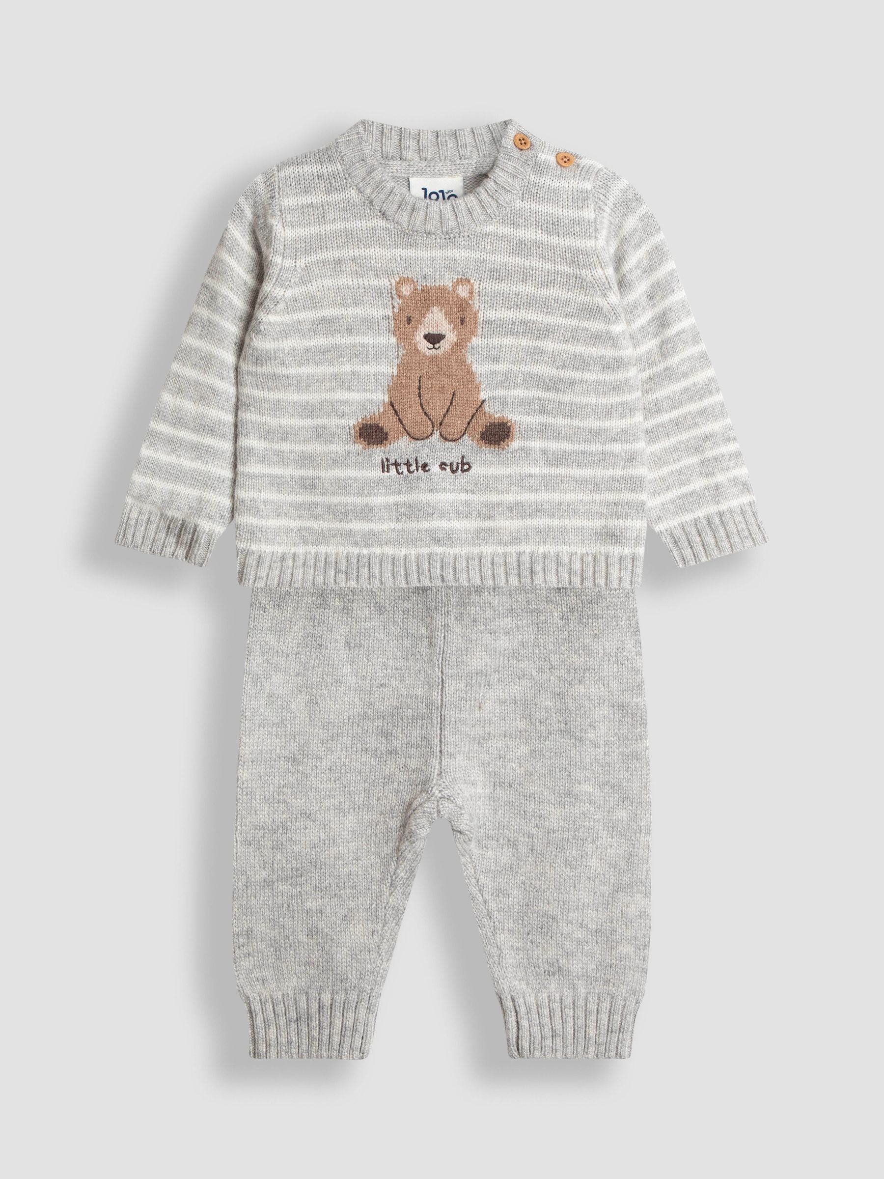 Grey Knit Top & Bottom Set - Image 4 of 9