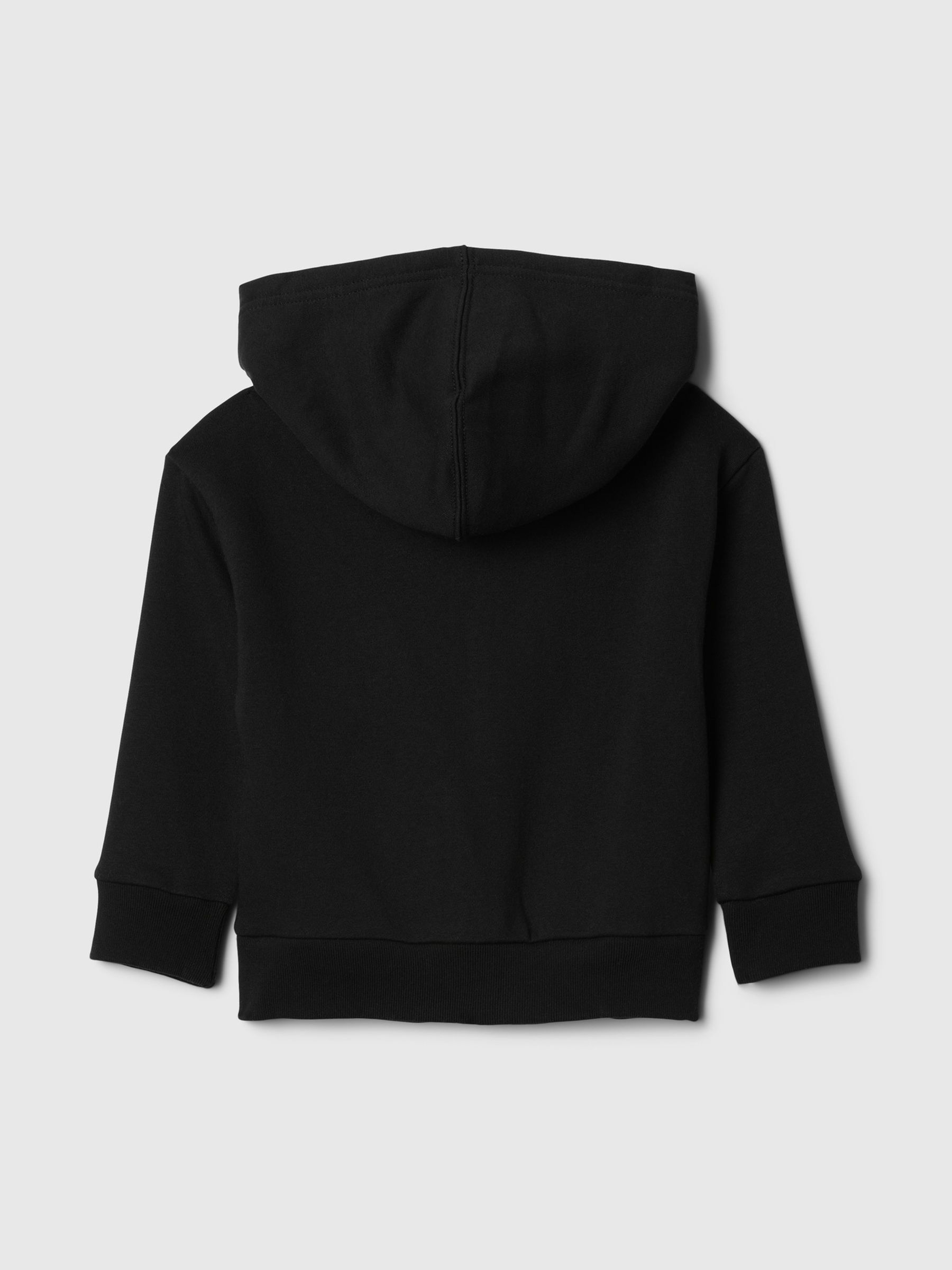 Black & White Zip Up Logo Fleece-Lined Hoodie (6mths-5yrs) - Image 2 of 3