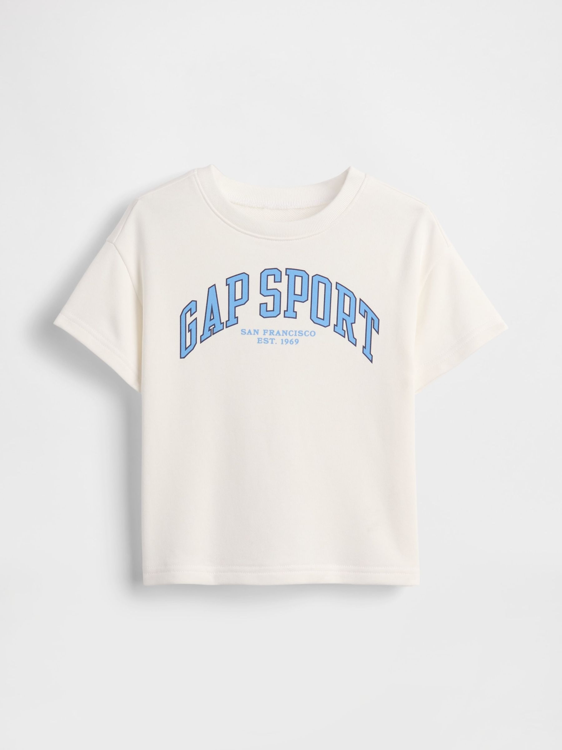 White Logo Terry Crew Neck T-Shirt (6mths-5yrs) - Image 1 of 3