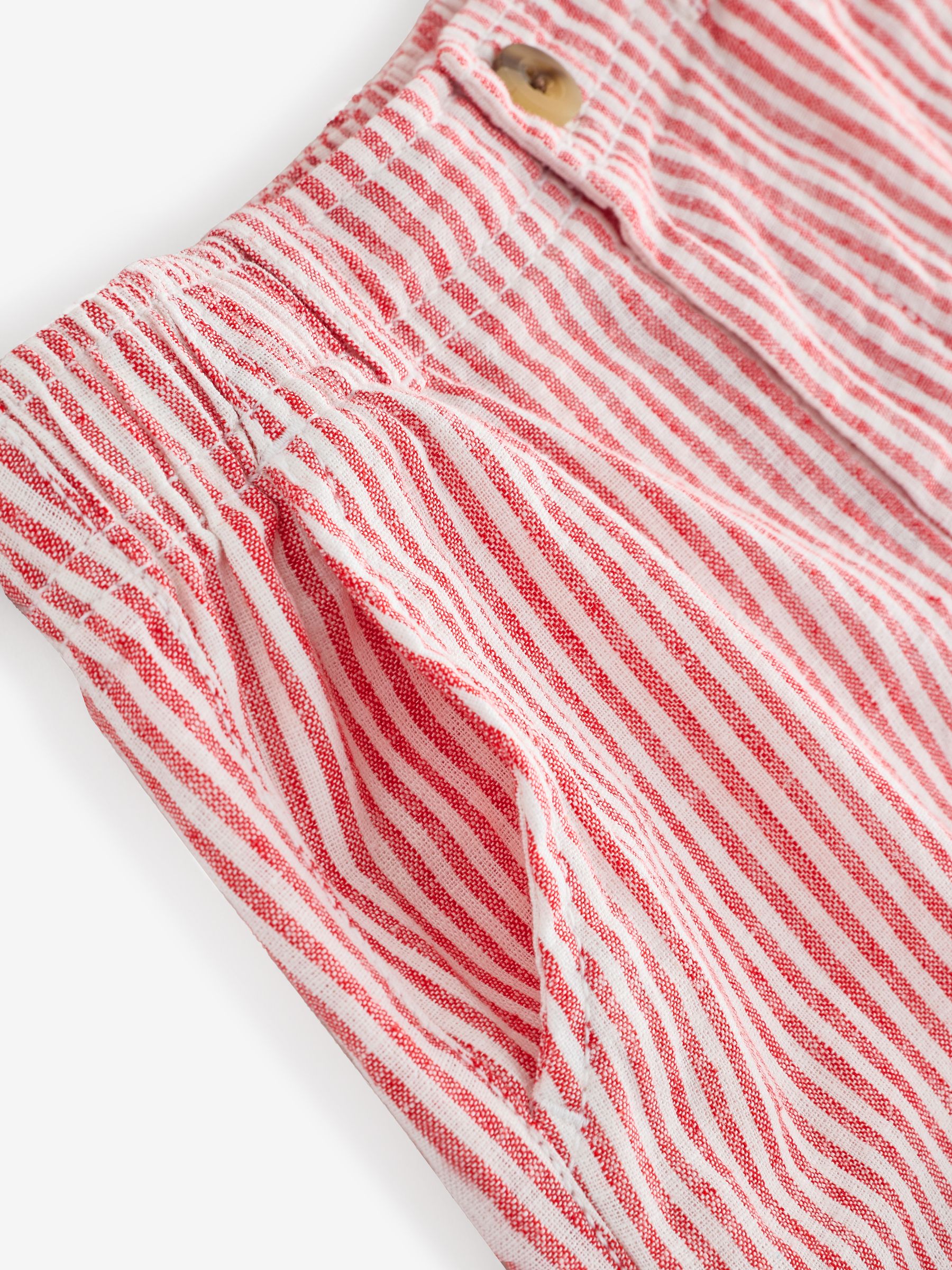 Red Stripe Linen-Cotton Shorts (6mths-5yrs) - Image 3 of 4
