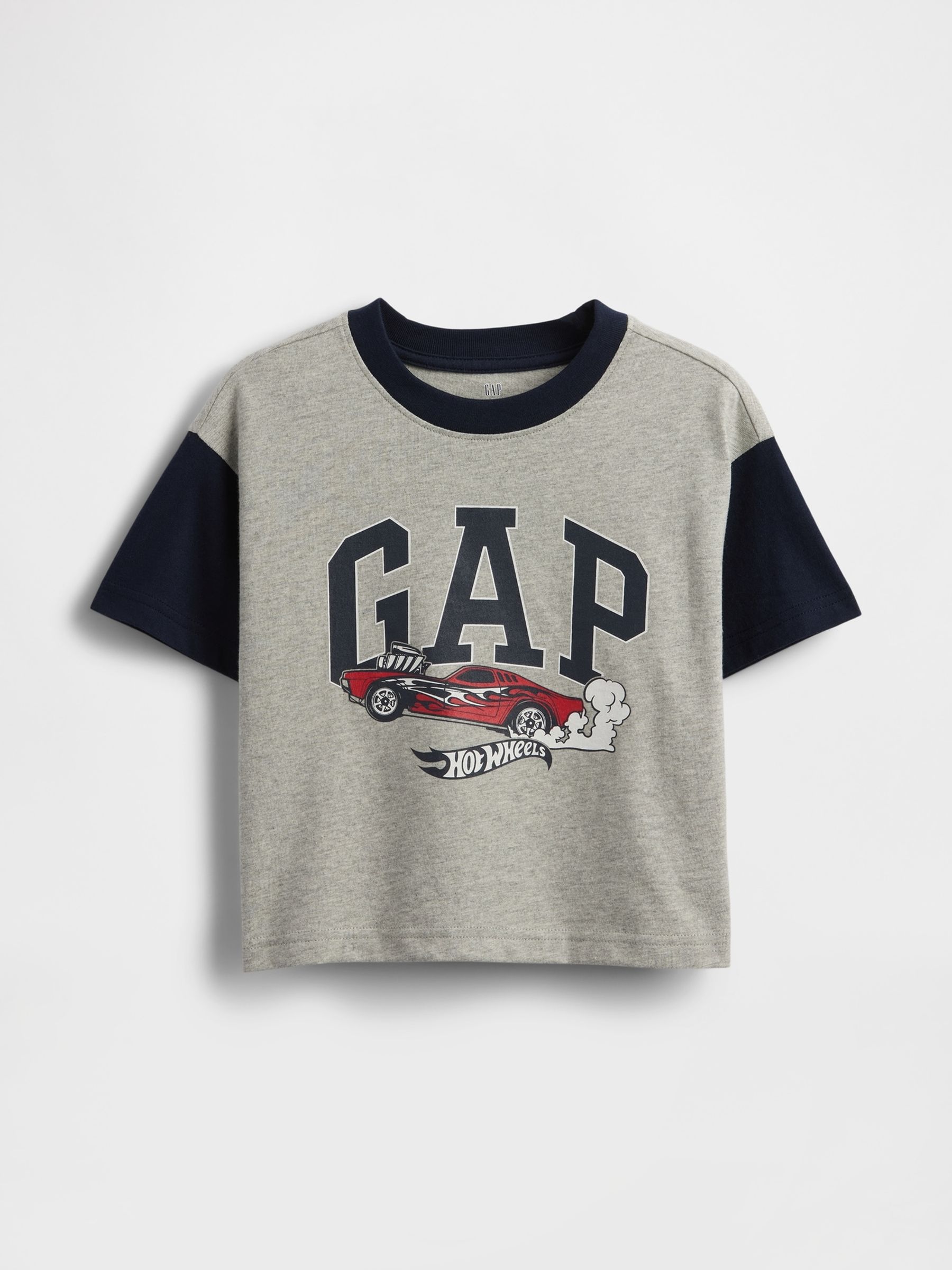 Grey Oversized Hot Wheels Graphic Short Sleeve T-Shirt (6mths-5yrs) - Image 1 of 2