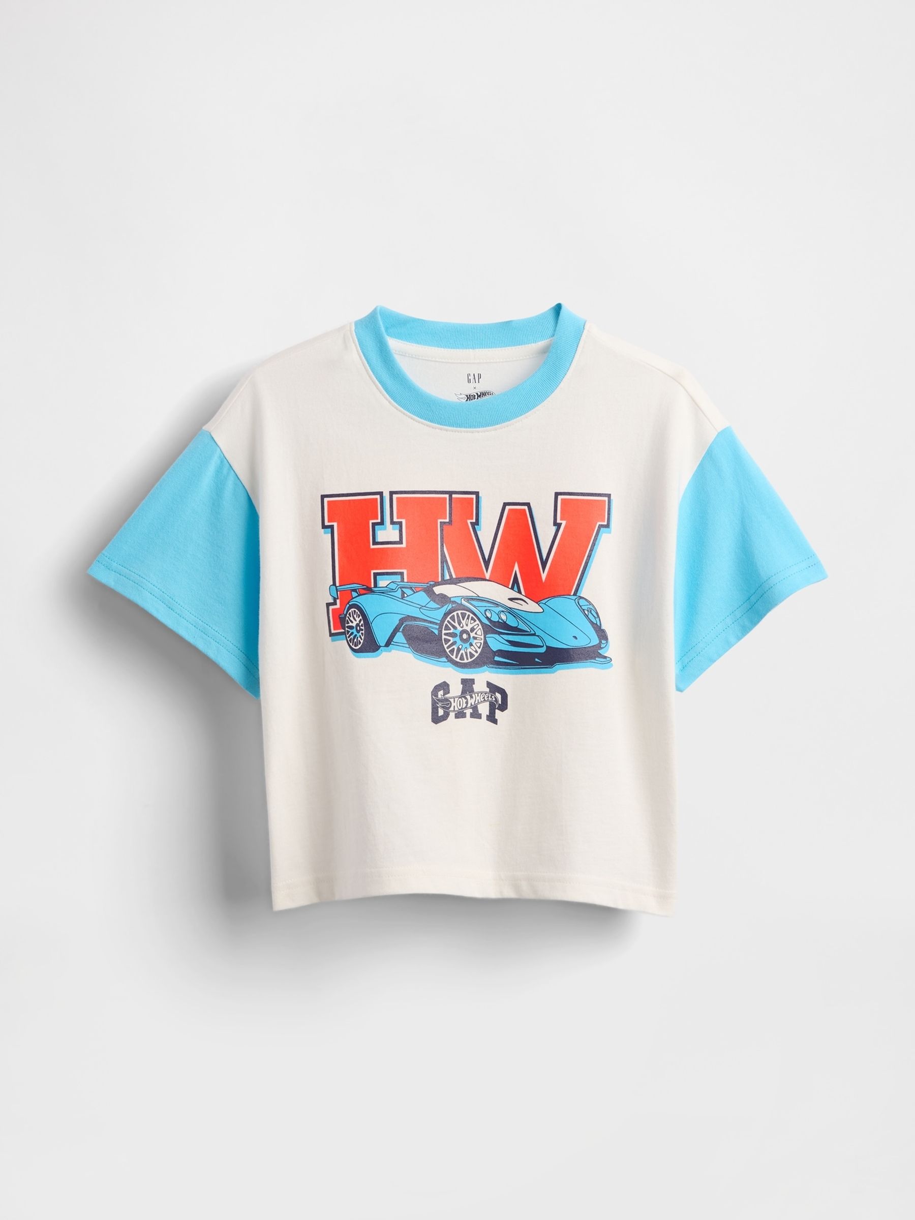 White Oversized Hot Wheels Graphic T-Shirt (6mths-5yrs) - Image 1 of 2