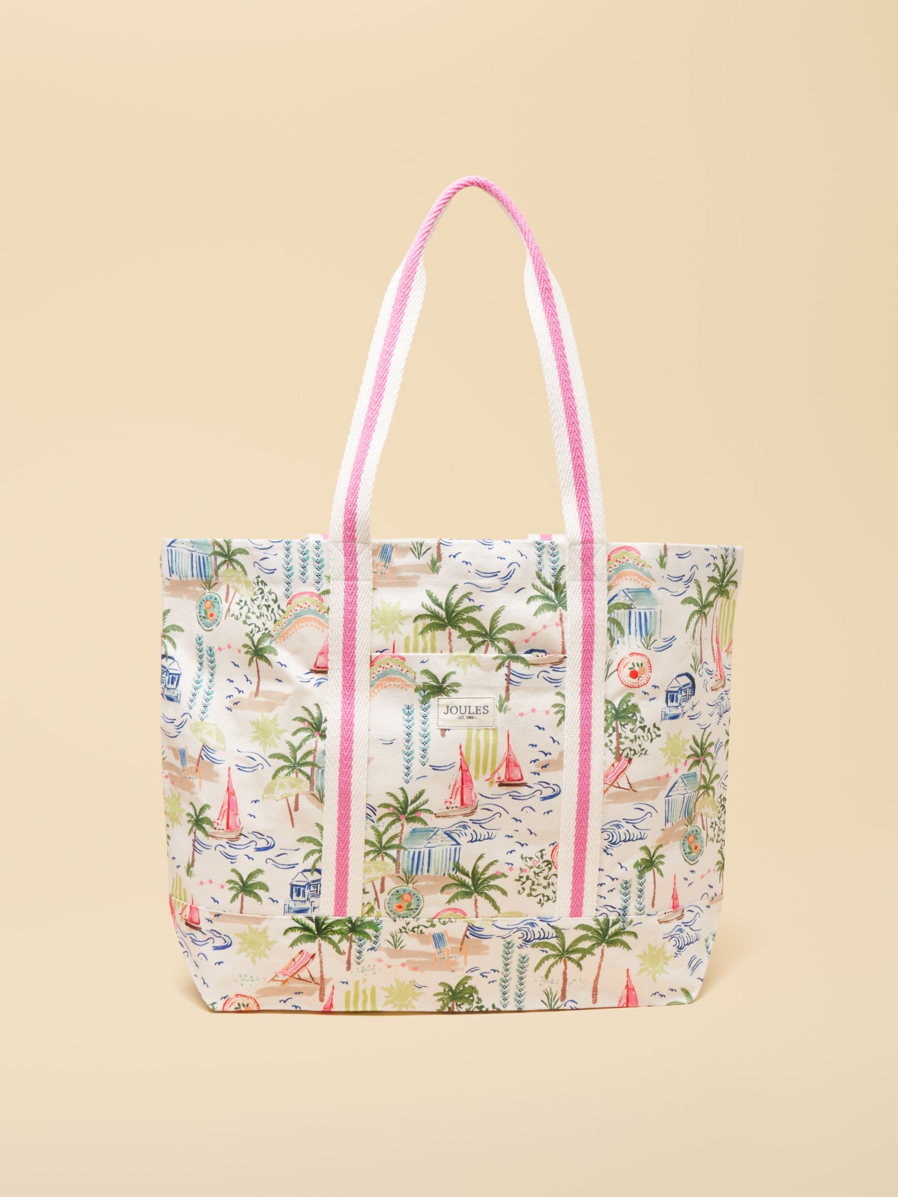 Promenade Palm Print Canvas Tote Bag - Image 1 of 8