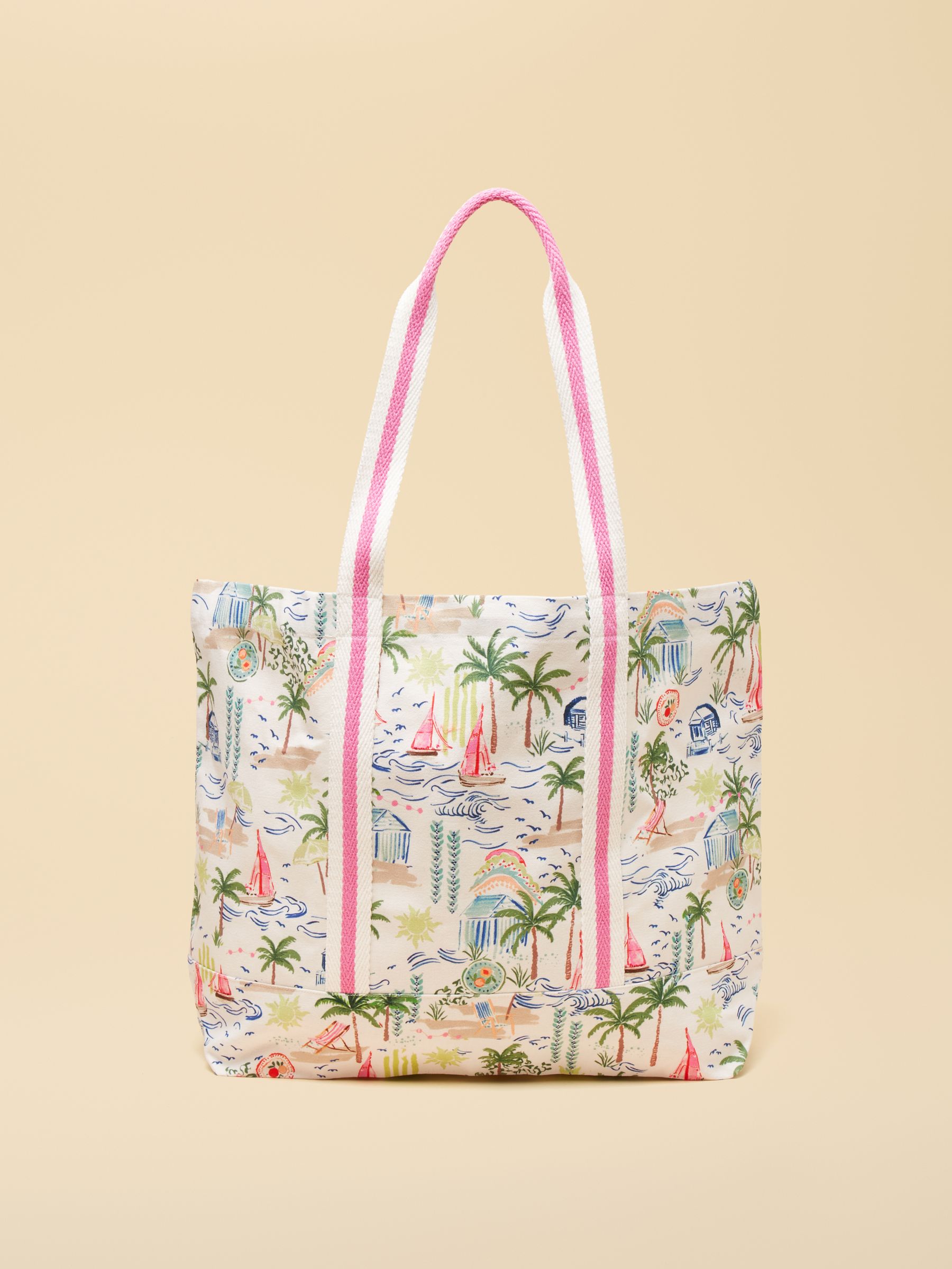 Promenade Palm Print Canvas Tote Bag - Image 6 of 8