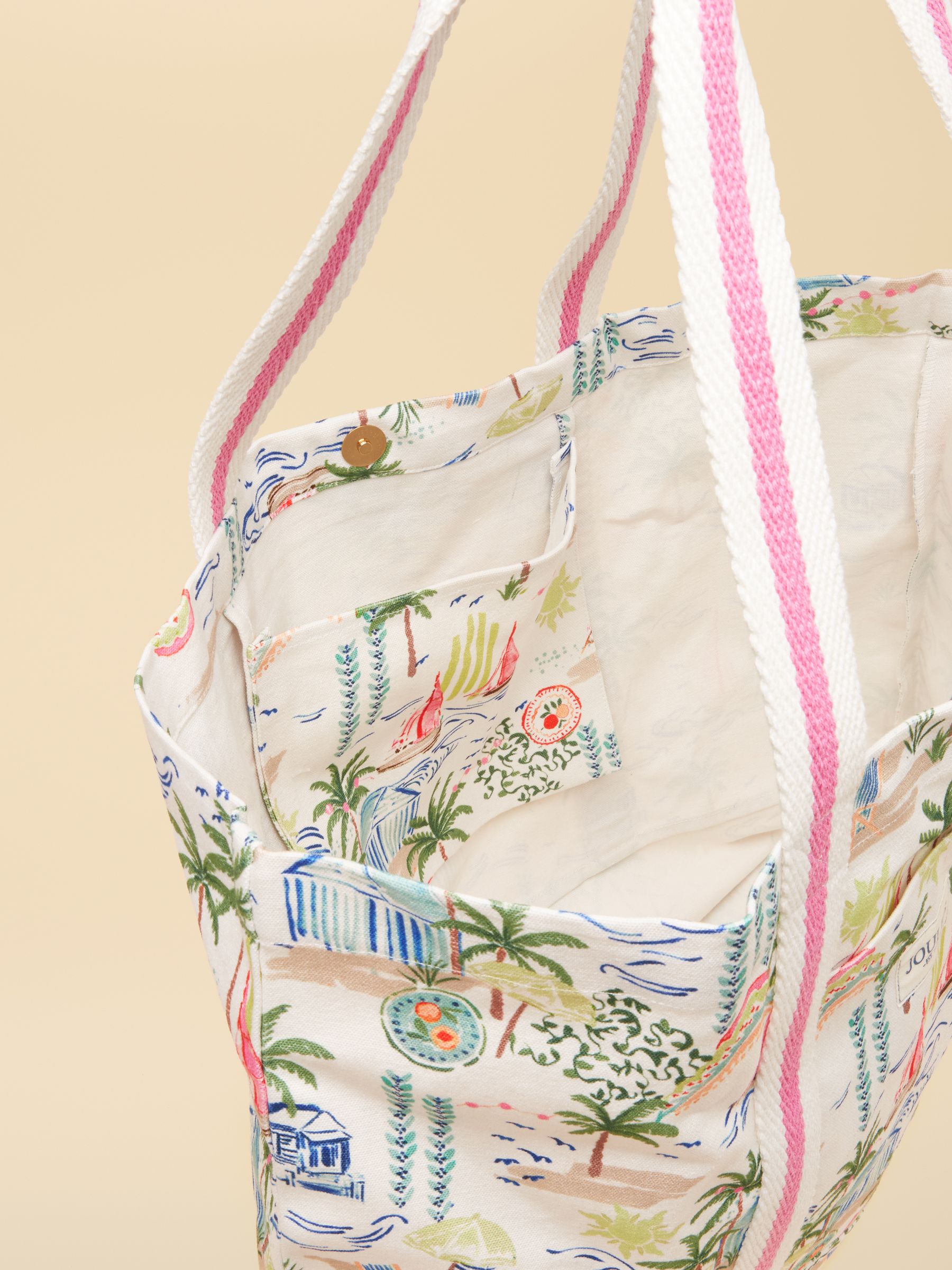 Promenade Palm Print Canvas Tote Bag - Image 7 of 8