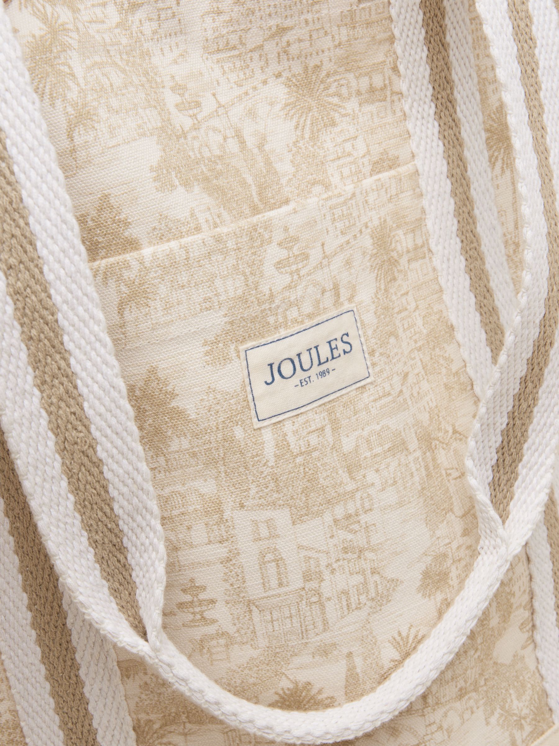 Promenade Neutral Toile De Jouy Canvas Tote Bag - Image 7 of 8