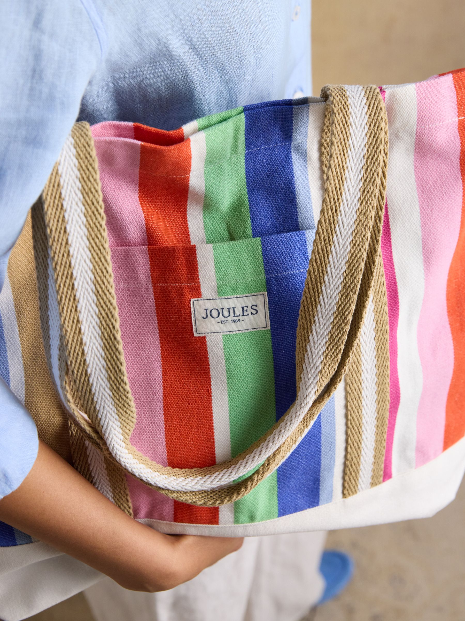 Promenade Multi Stripe Canvas Tote Bag - Image 4 of 8