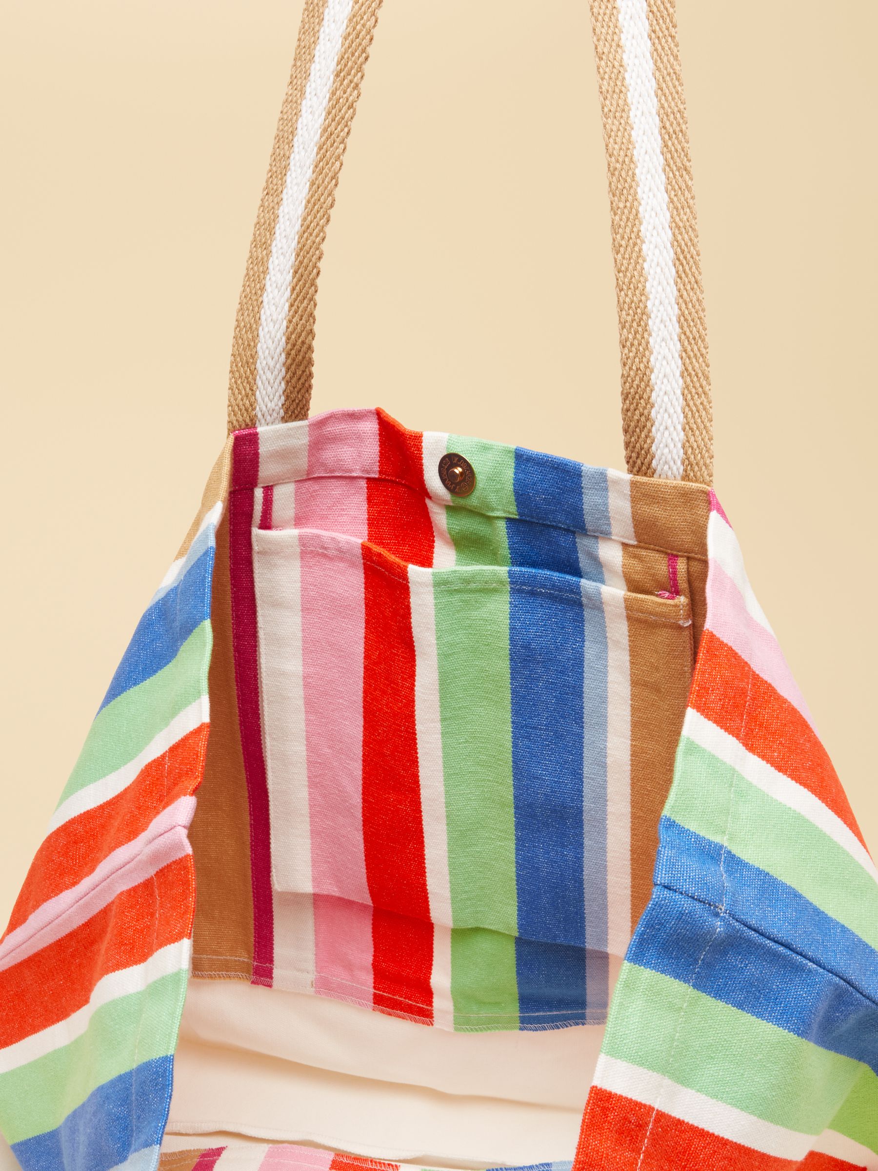 Promenade Multi Stripe Canvas Tote Bag - Image 5 of 8