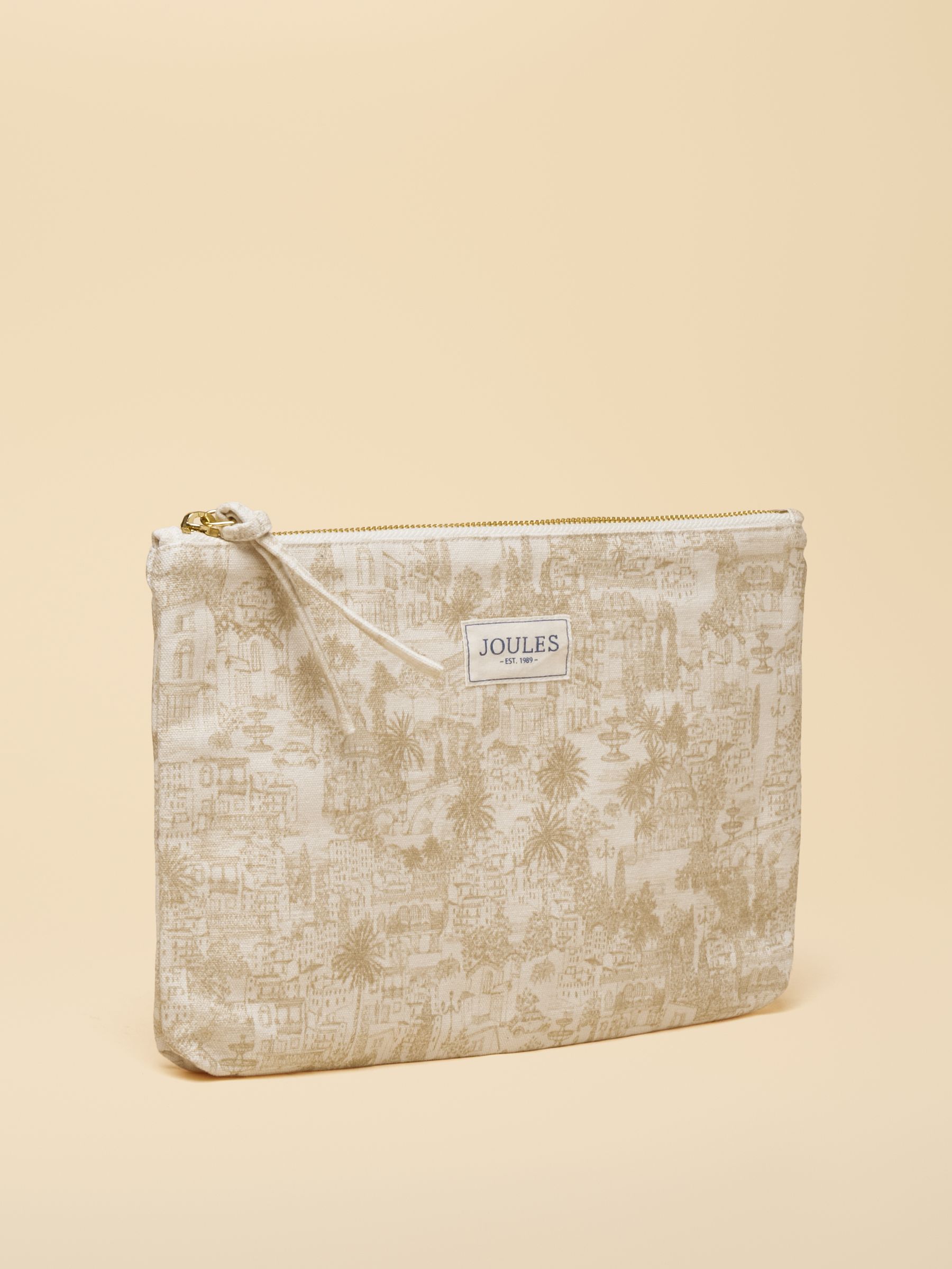 Carrywell Neutral Toile De Jouy Printed Pouch - Image 2 of 5