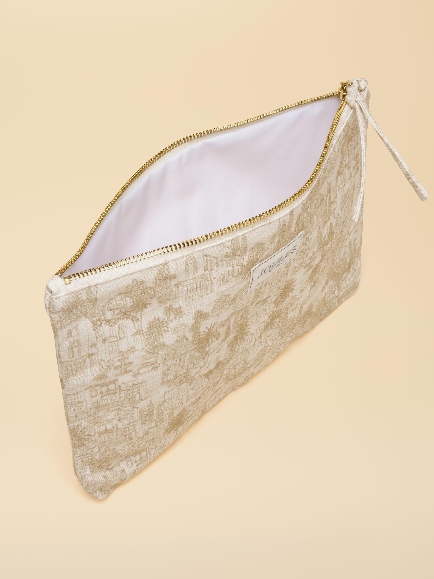 Carrywell Neutral Toile De Jouy Printed Pouch - Image 5 of 5