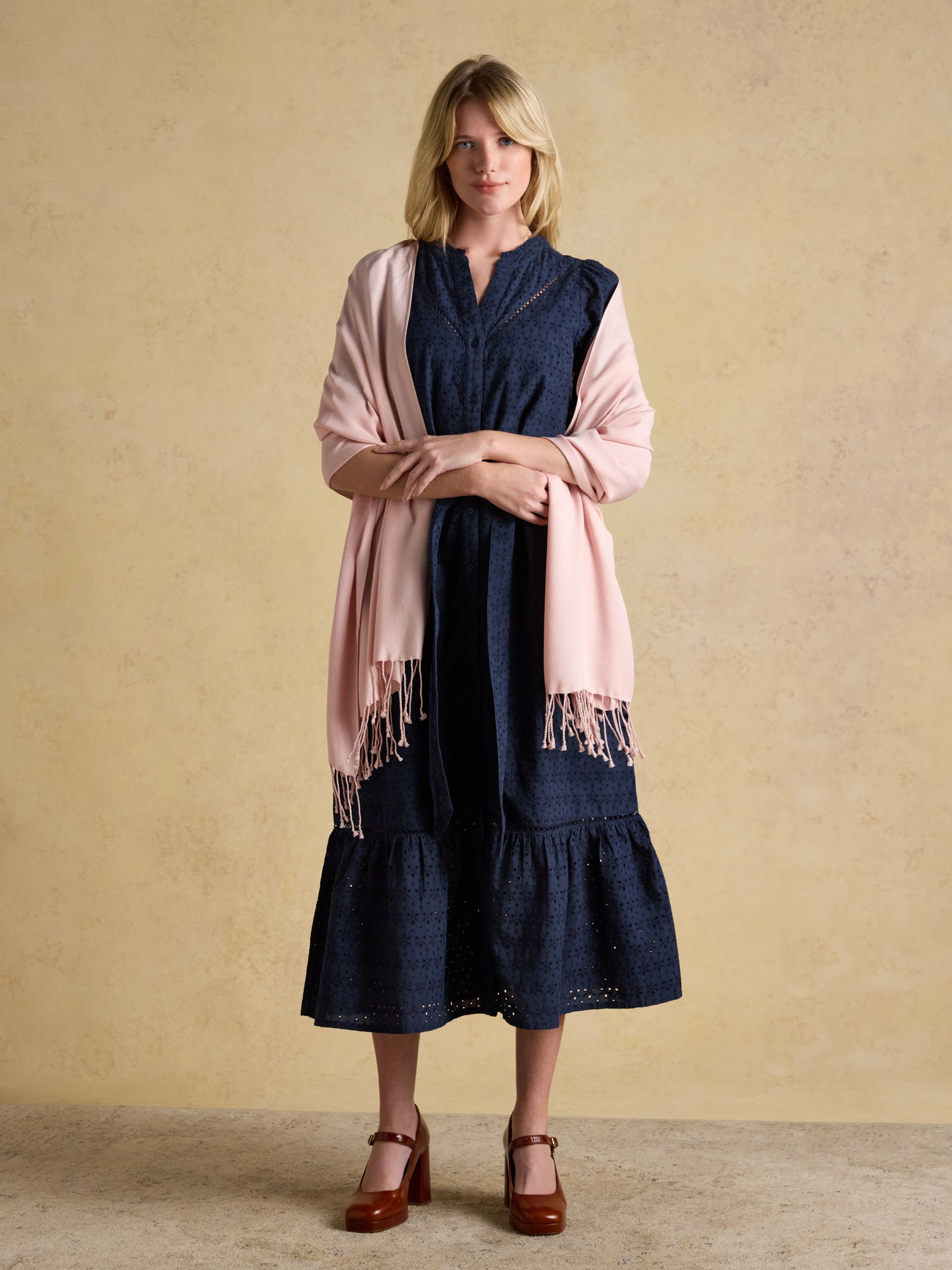 Ascot Pink Wrap Scarf - Image 3 of 6