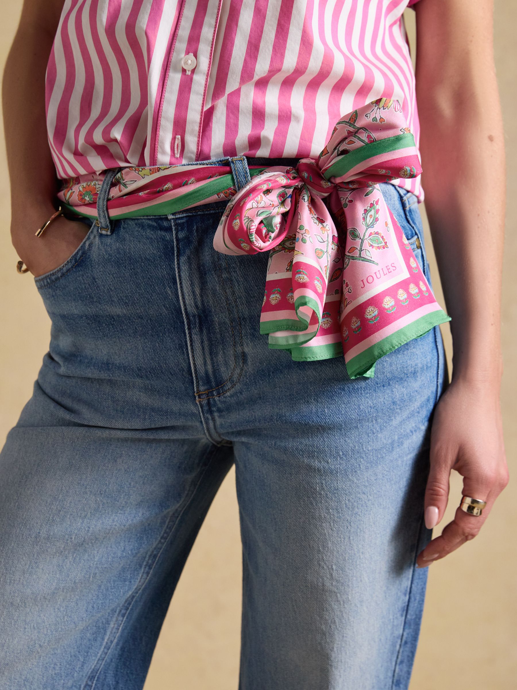 Windsor Pink Silk Scarf - Image 4 of 8