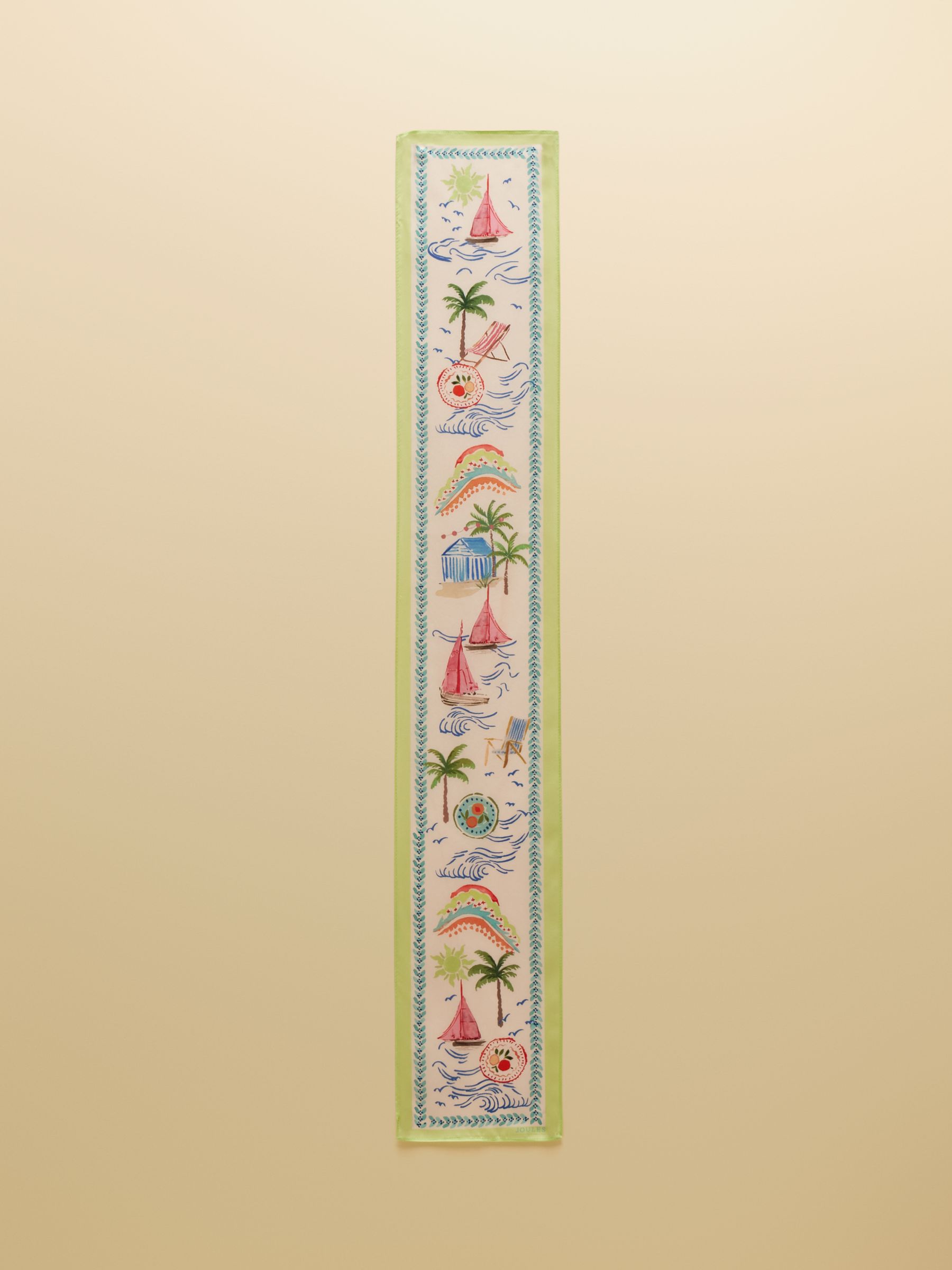 Highgrove Palm Print 100% Silk Printed Scarf - Image 7 of 7