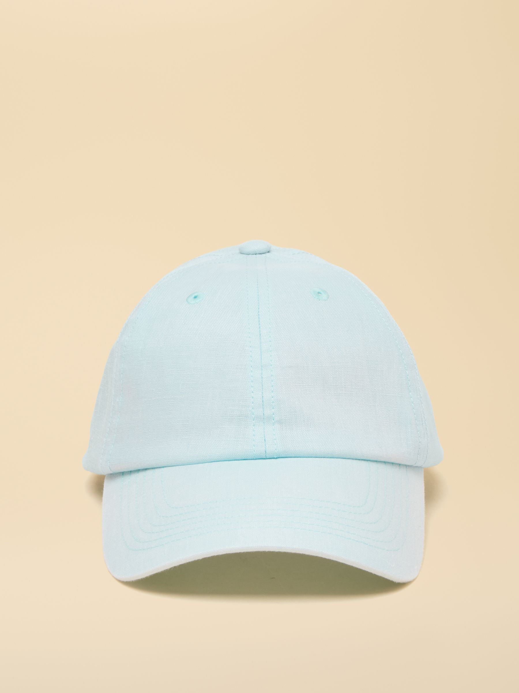 Daley Blue Pure Linen Baseball Cap - Image 5 of 8