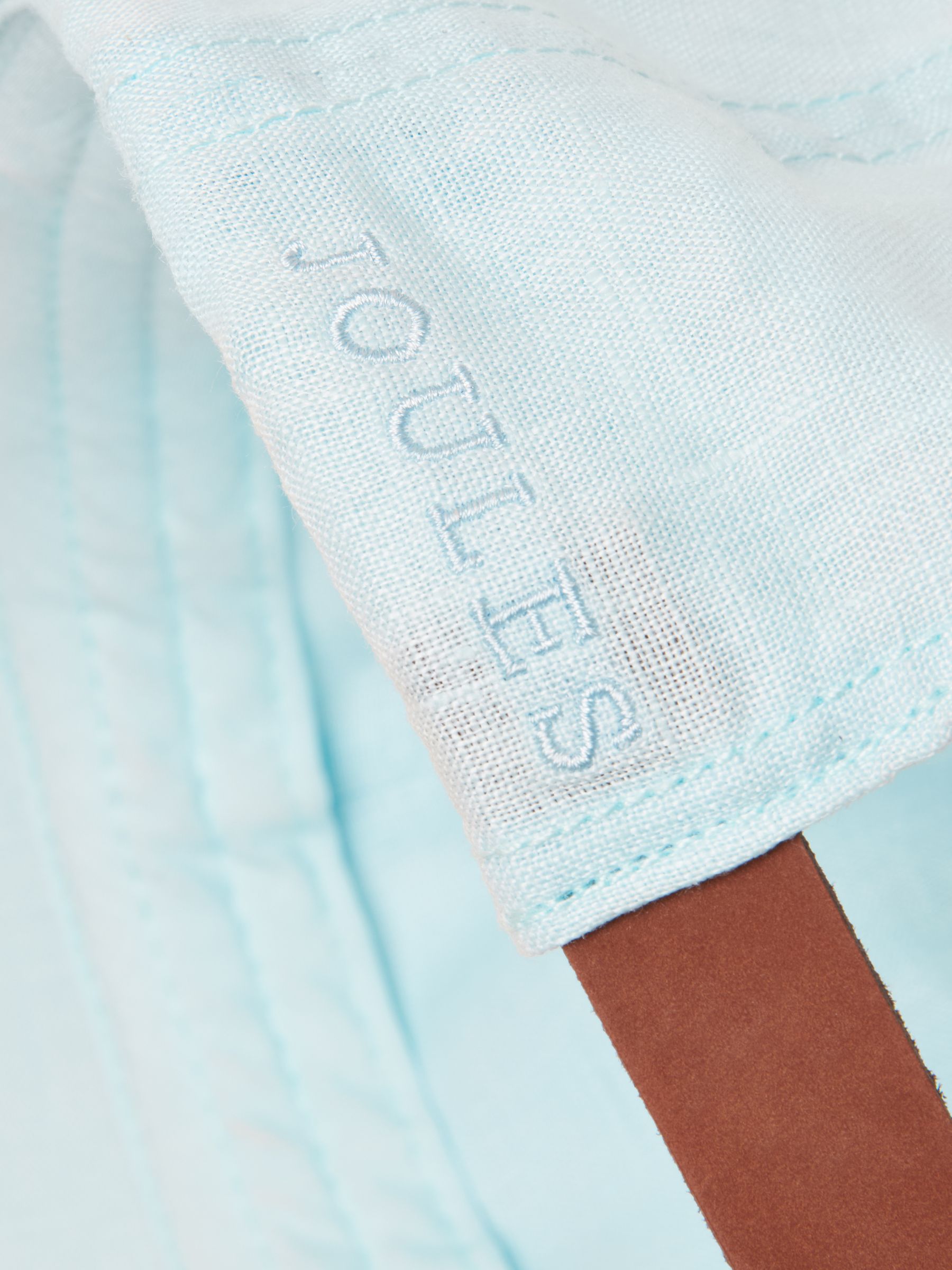 Daley Blue Pure Linen Baseball Cap - Image 7 of 8