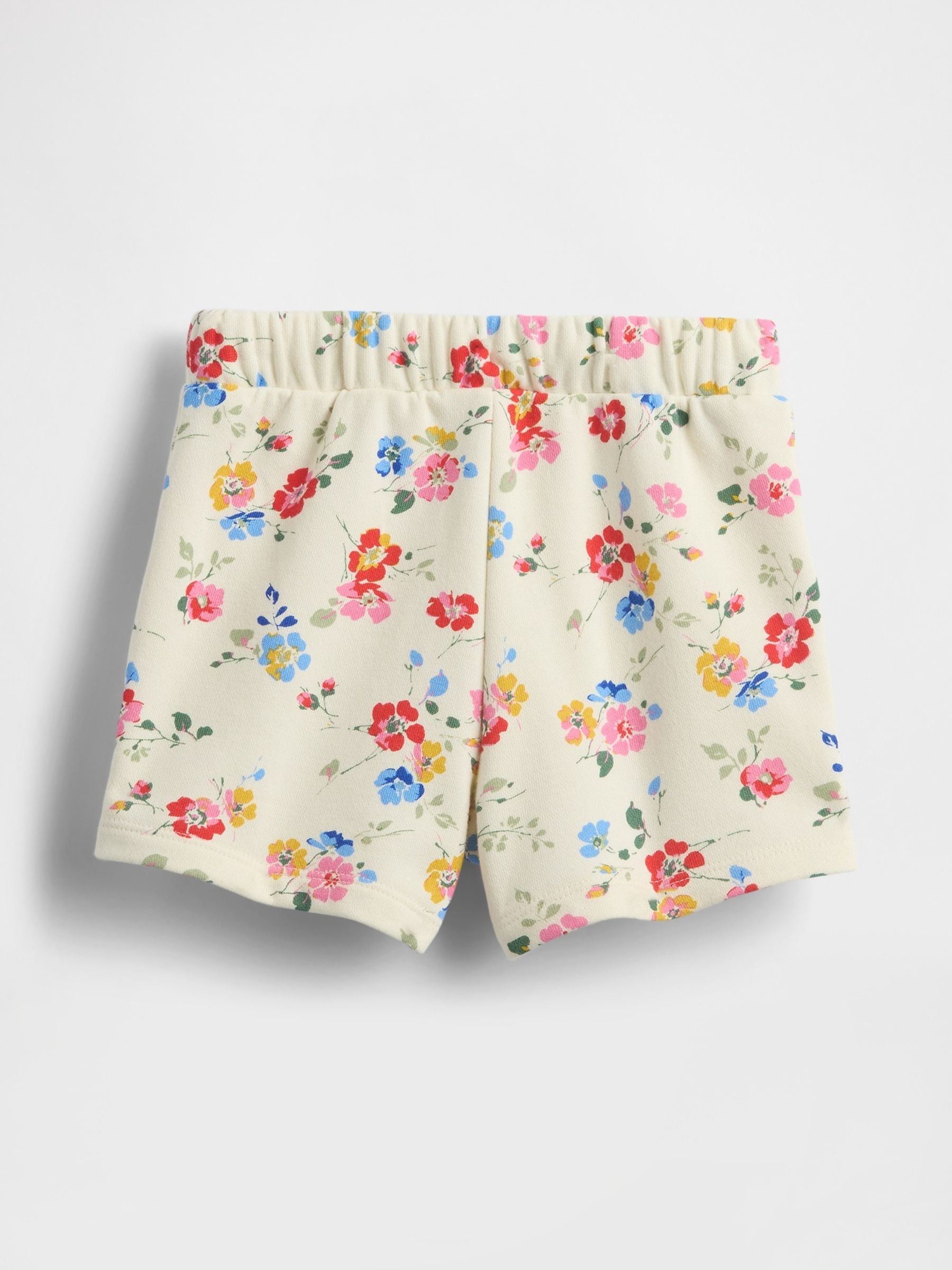 Cream Floral Logo Pull On Shorts - Image 2 of 3