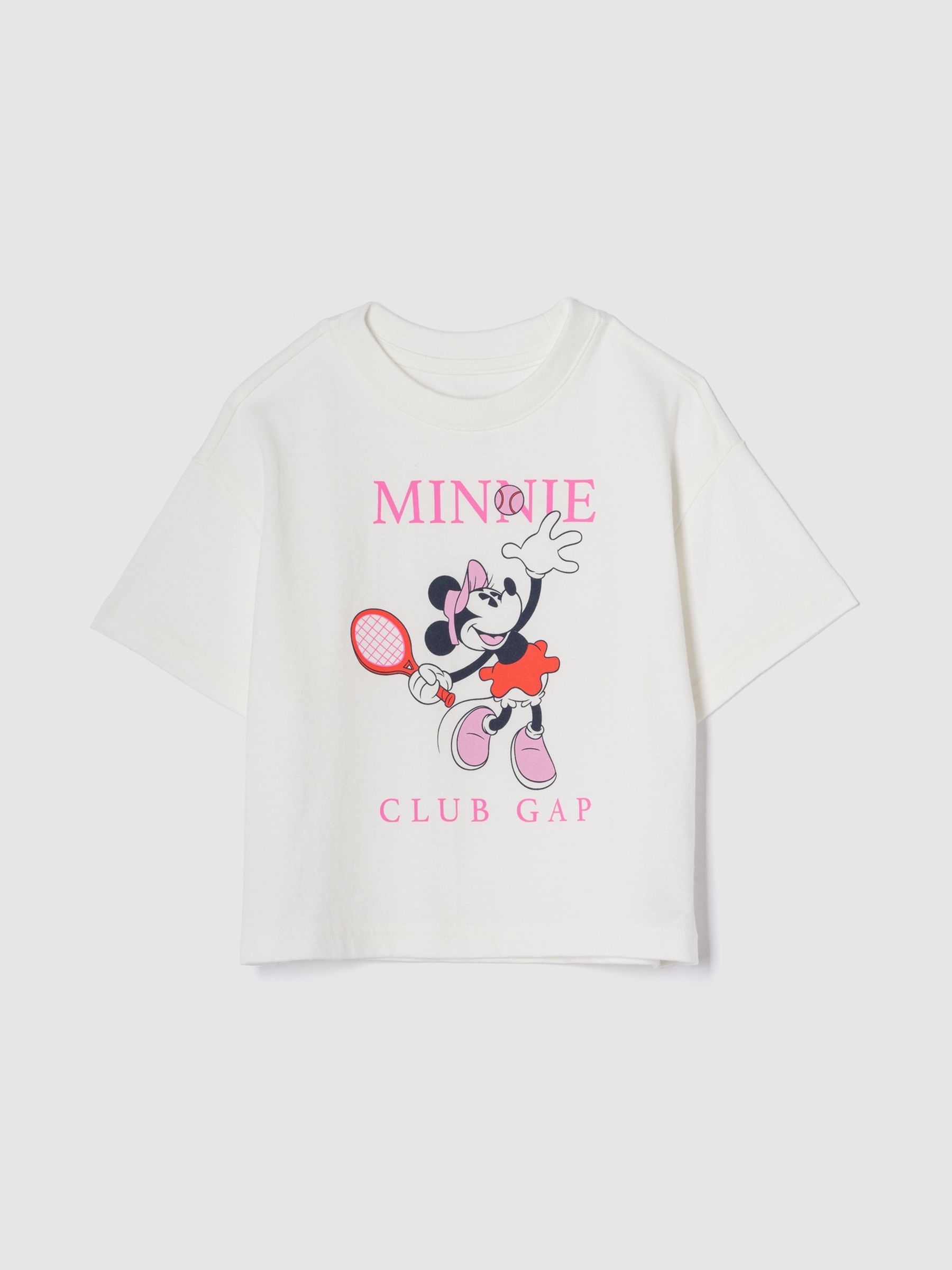 White Minnie Mouse Disney Graphic Short Sleeve T-Shirt (6mths-5yrs) - Image 1 of 2